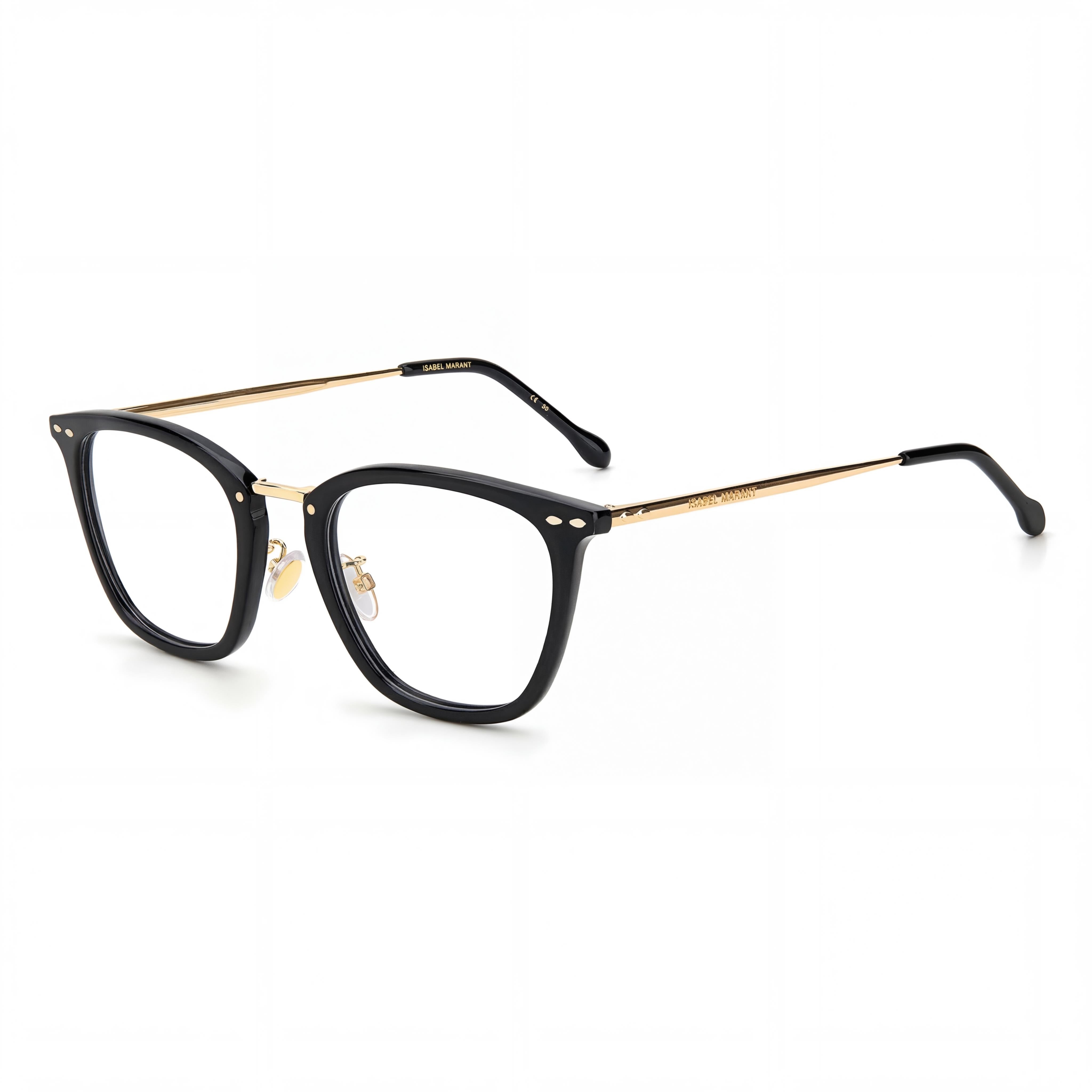 Gafas de sol modernas para mujer Isabel Marant con montura de poliamida negra dorada y ancho de lente de 50 mm, Photo 1