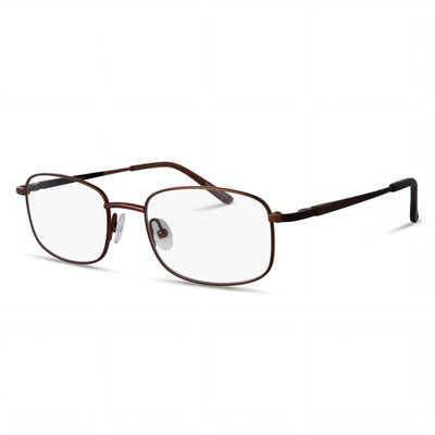 Monturas de gafas ópticas marrones Adensco para hombre