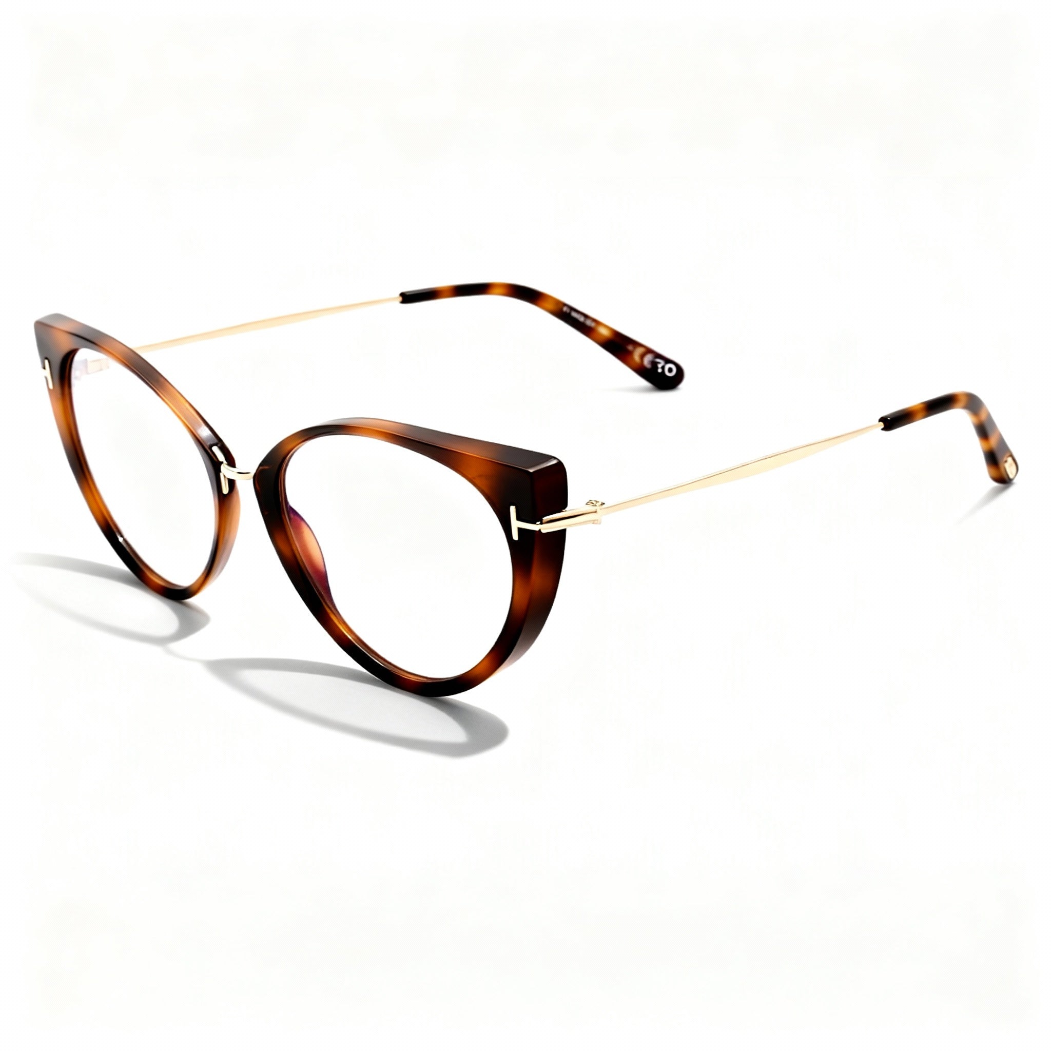 Tom Ford Ft5815-b Women's Shiny Blonde Havana Rose Gold Polarized Blue Light Filter Polycarbonate Lenses 54-18-140