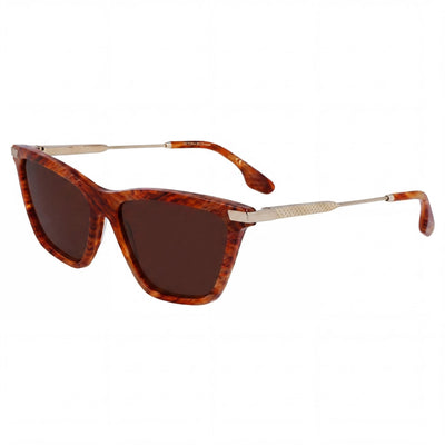 Victoria Beckham Modern Women's Acetate Non-Polarized Amber Horn Sunglasses 57mm