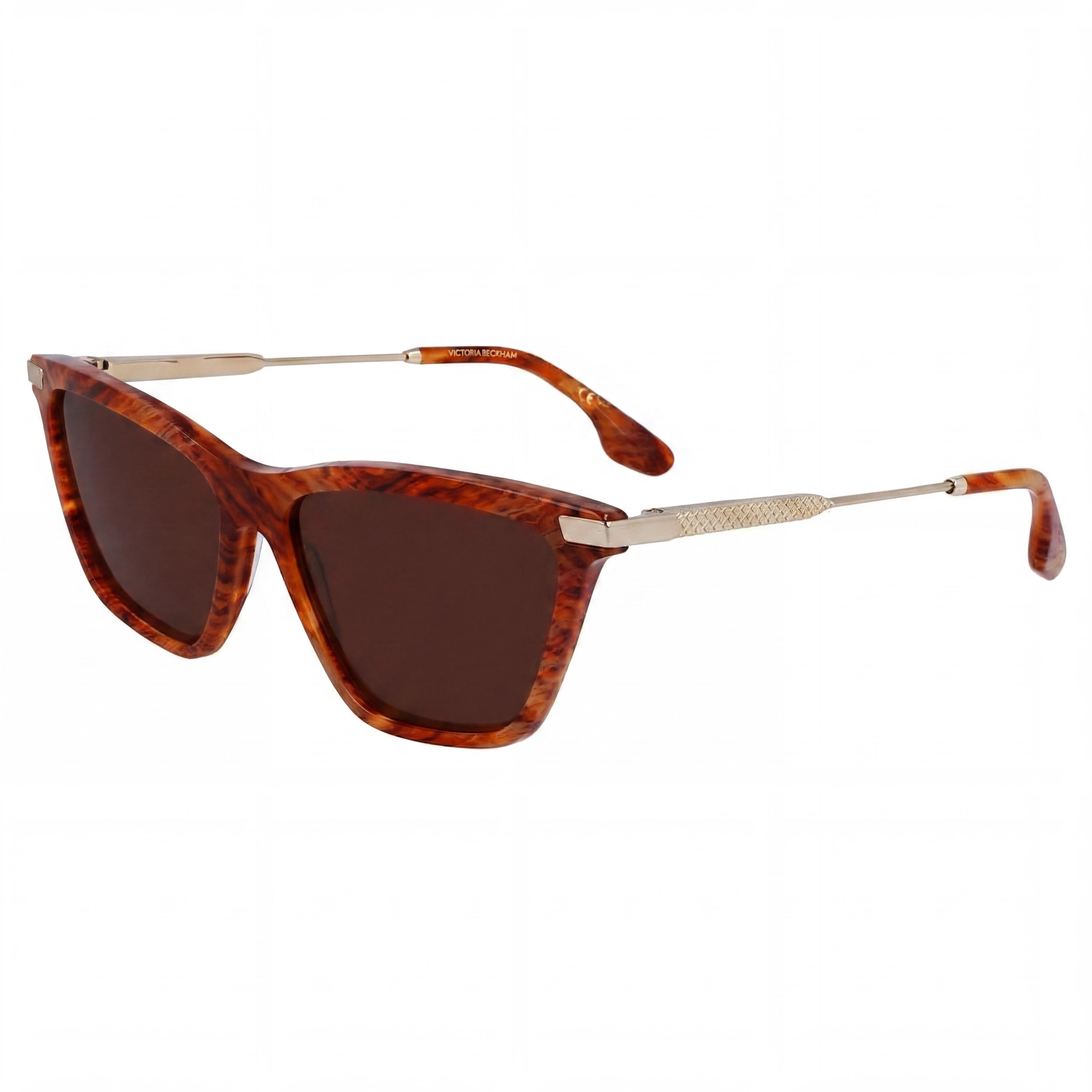 Victoria Beckham Modern Women's Acetate Non-Polarized Amber Horn Sunglasses 57mm, Photo 1