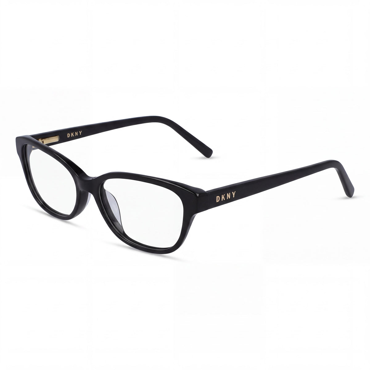 DKNY Women's DK5011 Square Acetate Full Rim Eyeglasses with Black Frame and Black Lenses 51-15-135, Photo 1
