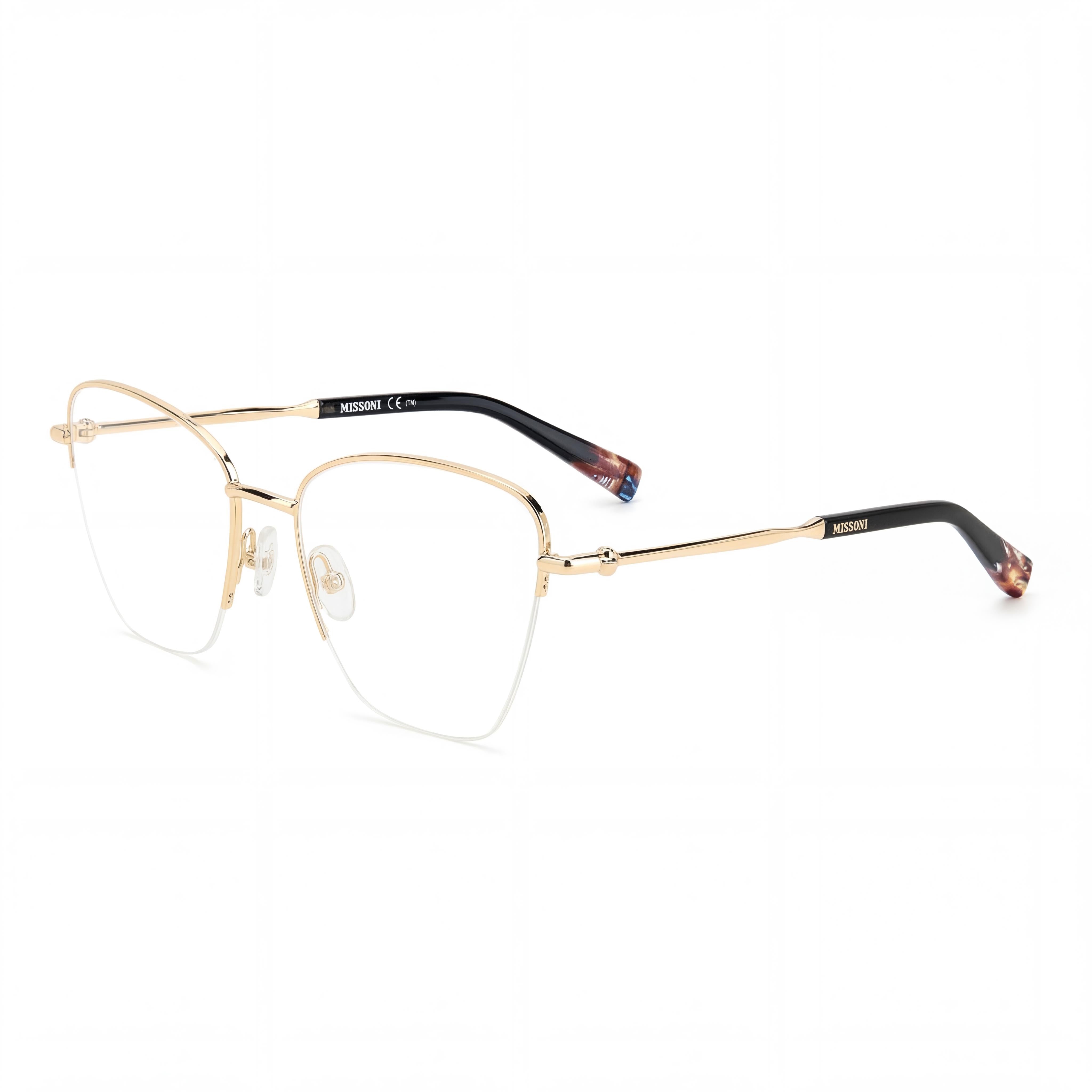 M Missoni Modern Women's Rose Gold Alloy Steel Frame, Rose Gold Polycarbonate Lens Eyeglasses, 53mm Lens, 18mm Bridge, 140mm Temple, Photo 1
