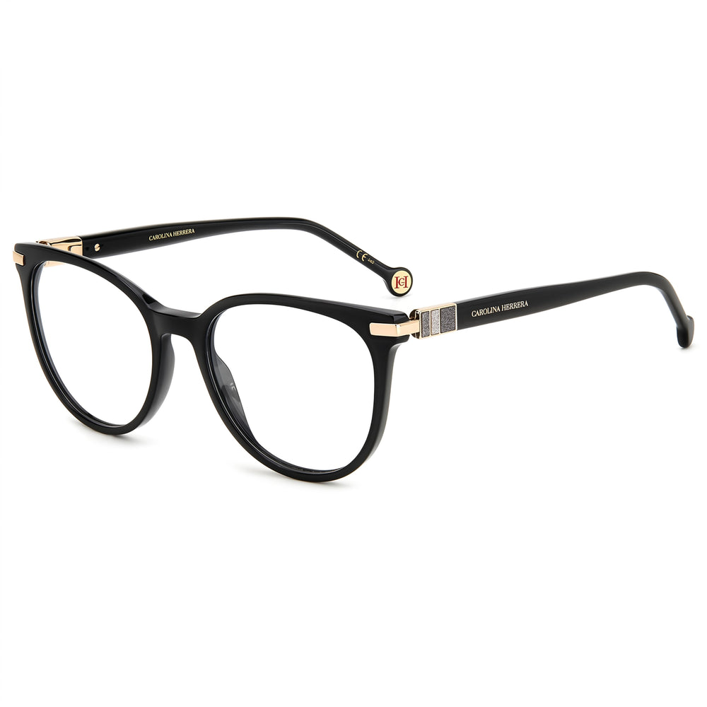 Carolina Herrera HER 0156 Unisex Sunglasses with Multicolored Acetate Frame and Black Lenses 53mm