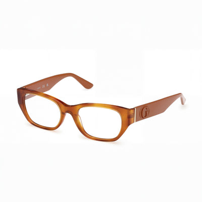 GUESS Gu50304 Women's Plastic Optical Eyeglasses in Blonde Havana and Shiny Light Orange 52mm