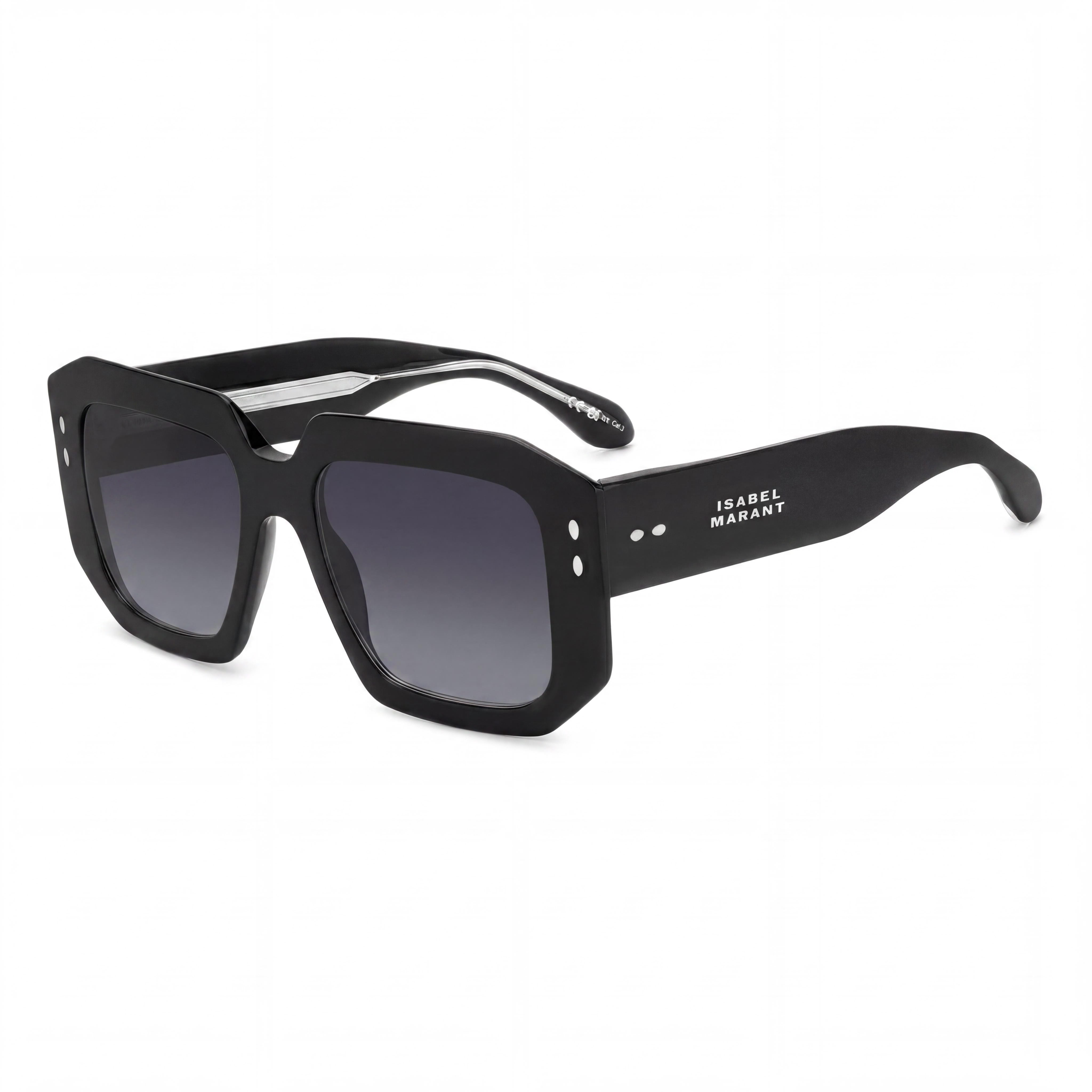Isabel Marant Trendy Acetate Women's Black Acetate Frame Black Polycarbonate Lens UV Protection Sunglasses 53mm, Photo 1