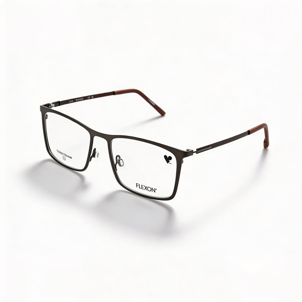 Monturas de gafas graduadas Flexon para hombre, color bronce mate y sepia