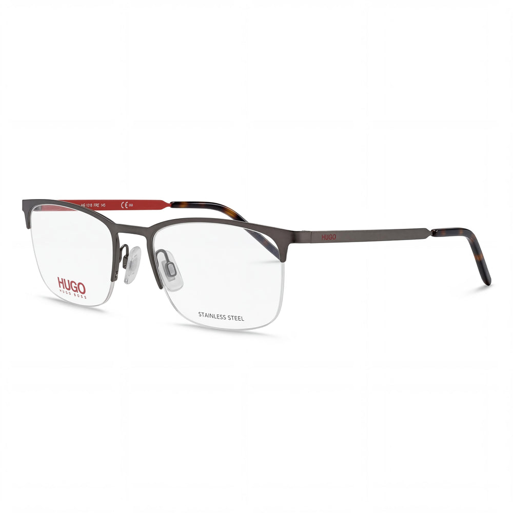 Hugo Boss Hg 1019 Unisex Alloy Steel Optical Frames in Grey Matt, for Prescription Lenses, Size 53-20-145