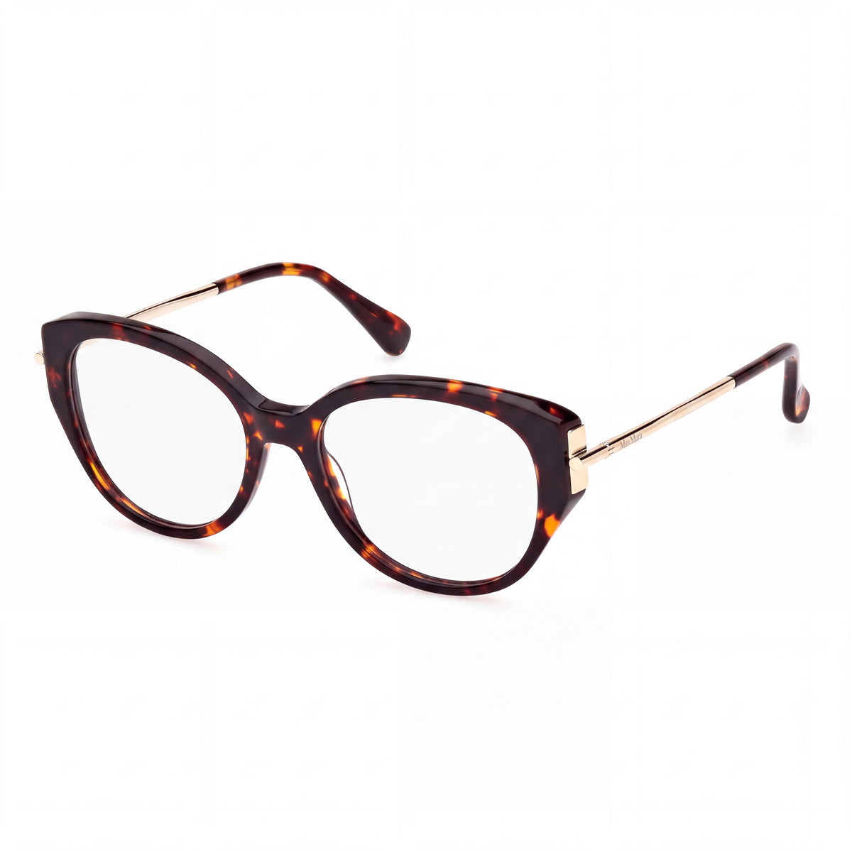 MaxMara Women's Mm5116 Plastic Frame Eyewear Dark Havana Shiny Pale Gold 52mm, Photo 1