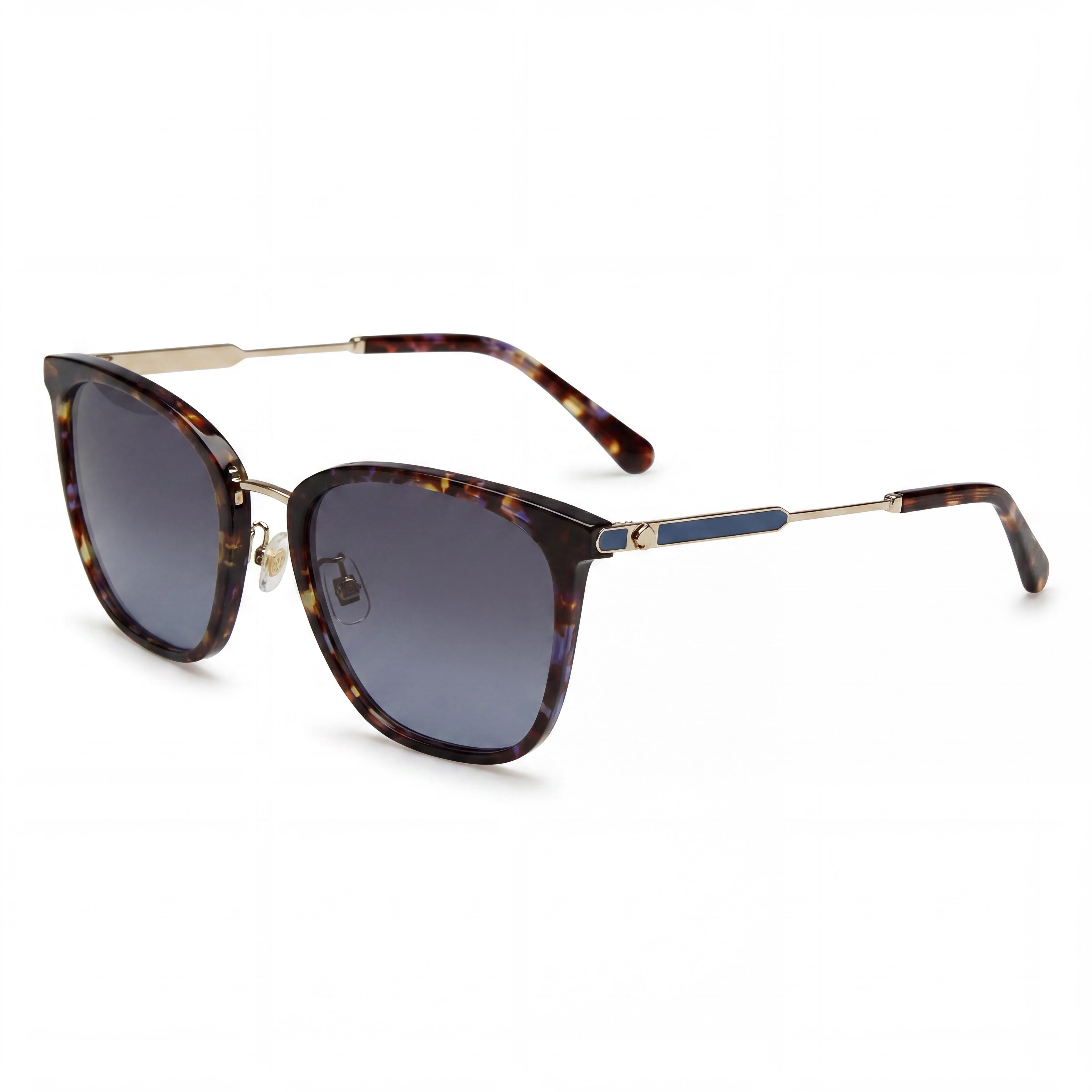Kate Spade New York Modern Unisex Sunglasses with Blue Havana Acetate Frame and Polycarbonate Lenses, 57mm, Photo 1