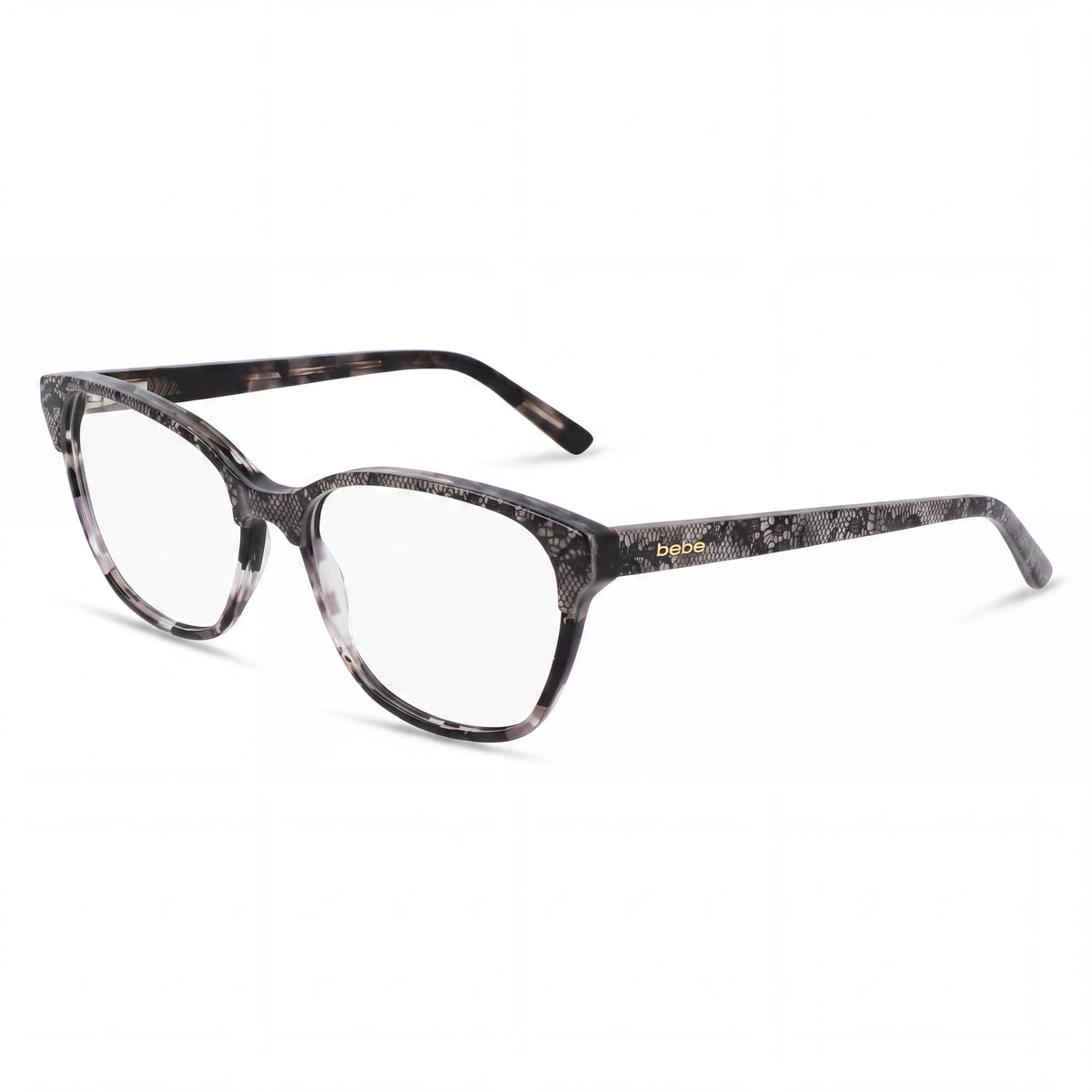 BEBE Bb5220 Men's Acetate Jet Lace Frame Clear Lens Eyeglasses 55mm, Photo 1