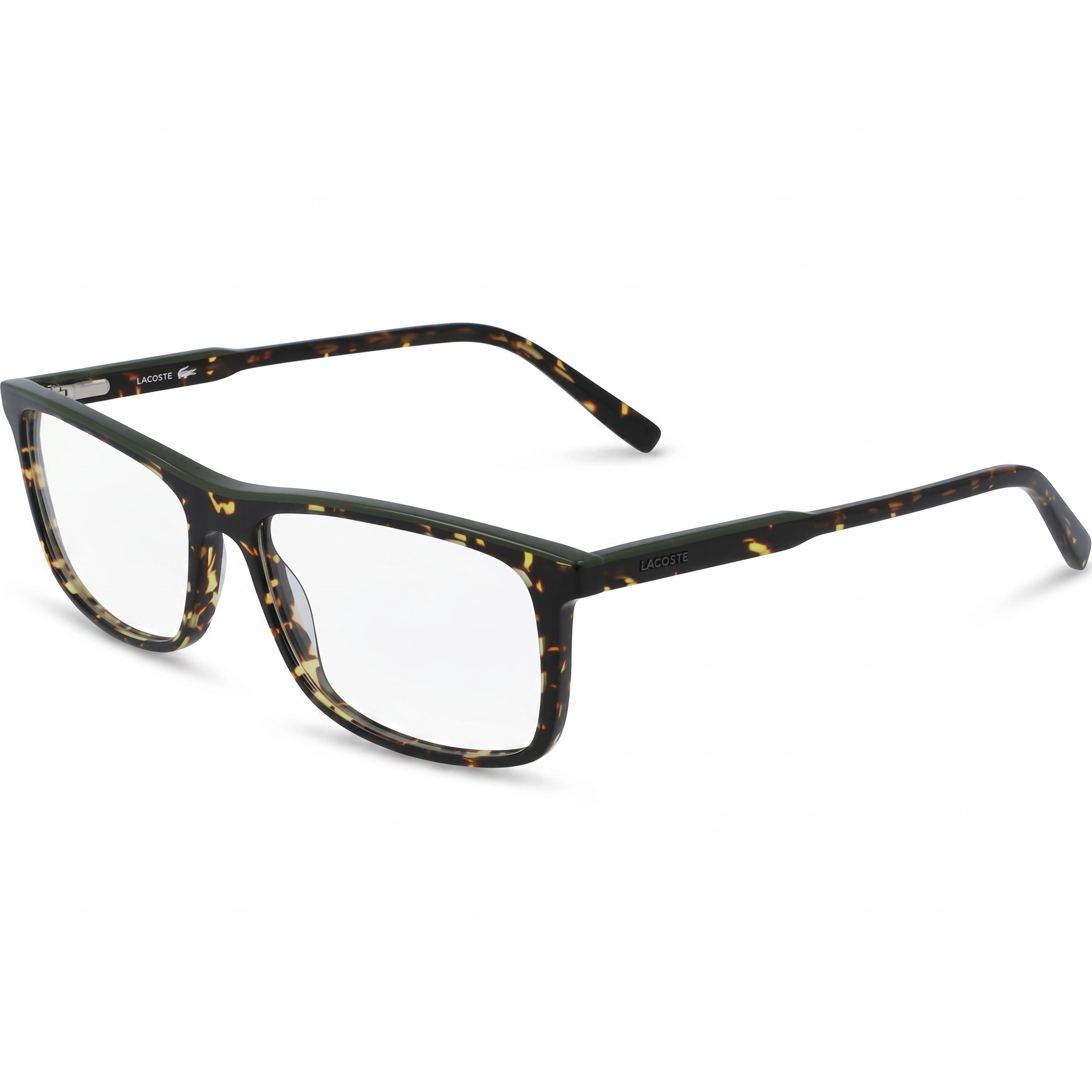 Lacoste L2860 215 Women's Full Rim Plastic Rectangular Eyeglasses Havana Military Green 55mm, Photo 1
