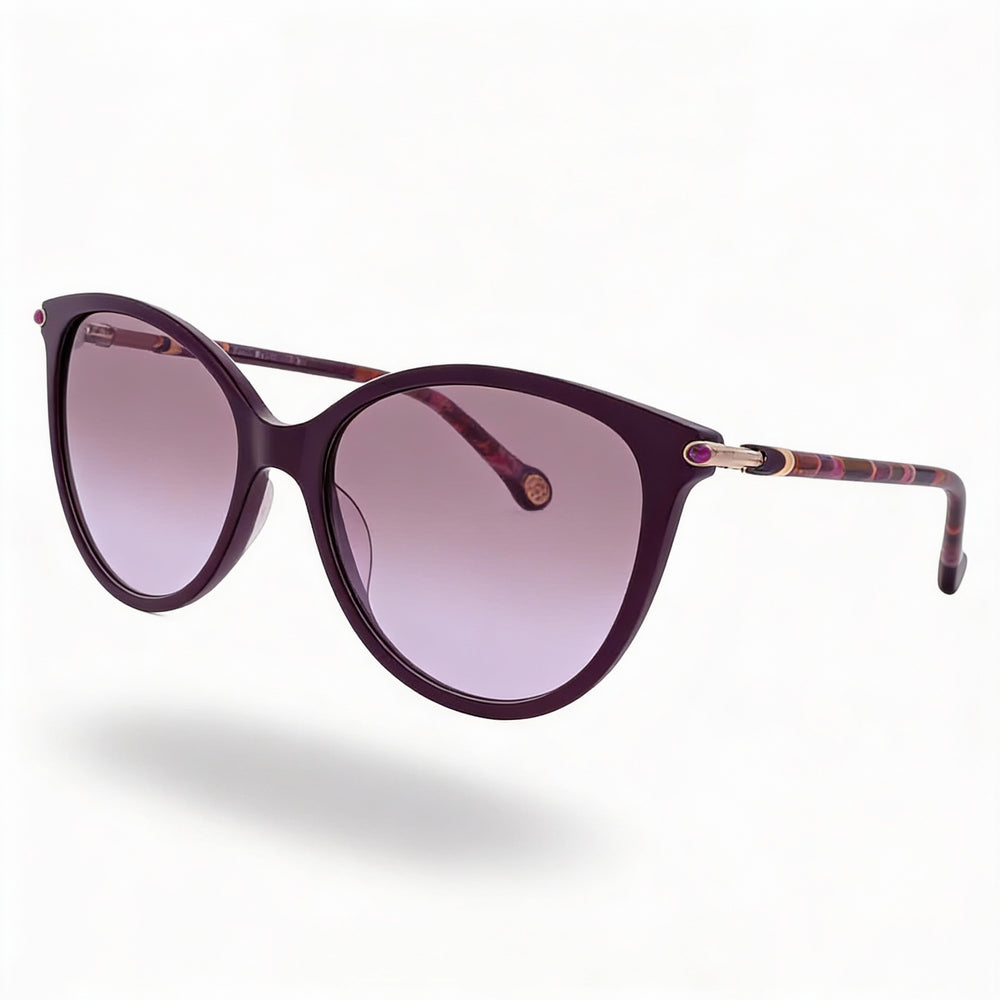 Carolina Herrera Her 0189/G/S Women's Plum Gold Plastic Non-Polarized UV Protection Sunglasses 57mm