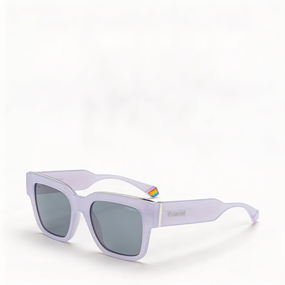 Polaroid Casual Unisex Lilac Polycarbonate Frame Sunglasses with Grey Non-Polarized Lenses 52-18-140