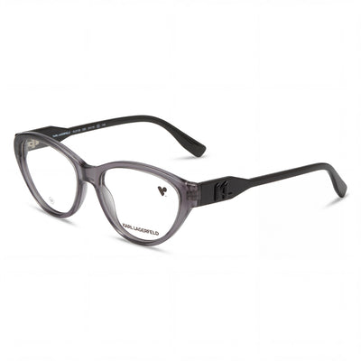 KARL LAGERFELD Modern Unisex Acetate Frame Eyeglasses with Polycarbonate Lenses in Antique Rose, 54mm Lens Width