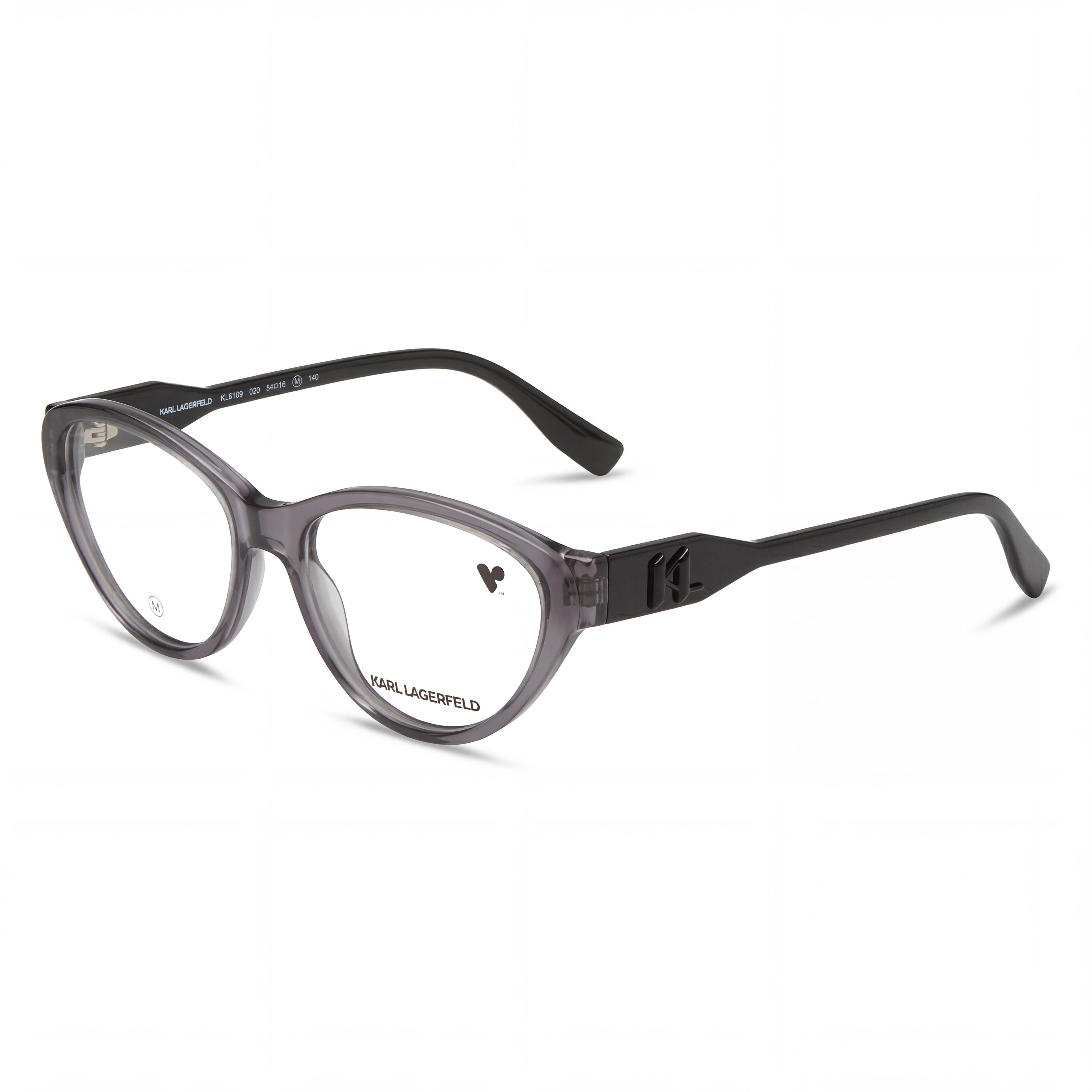 KARL LAGERFELD Modern Unisex Acetate Frame Eyeglasses with Polycarbonate Lenses in Antique Rose, 54mm Lens Width, Photo 1