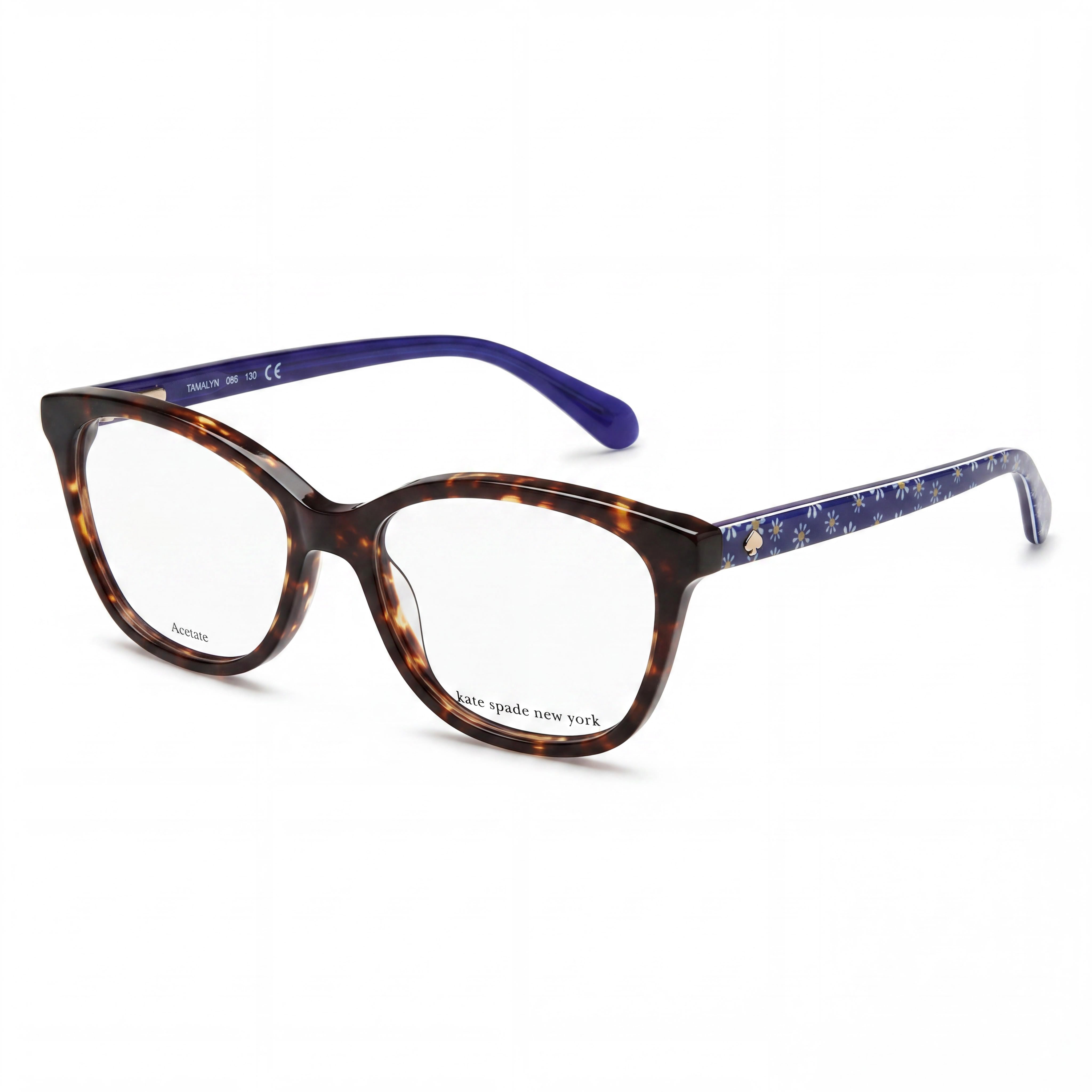 kate spade new york Modern Women's Havana Color Acetate Frame Eyewear for 46mm Lens Width, Photo 1