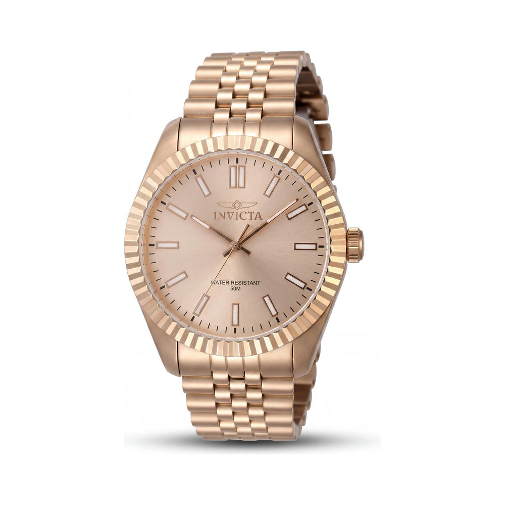 Reloj unisex Invicta Specialty 47493 con correa, esfera en oro rosa, acero inoxidable, 43 mm