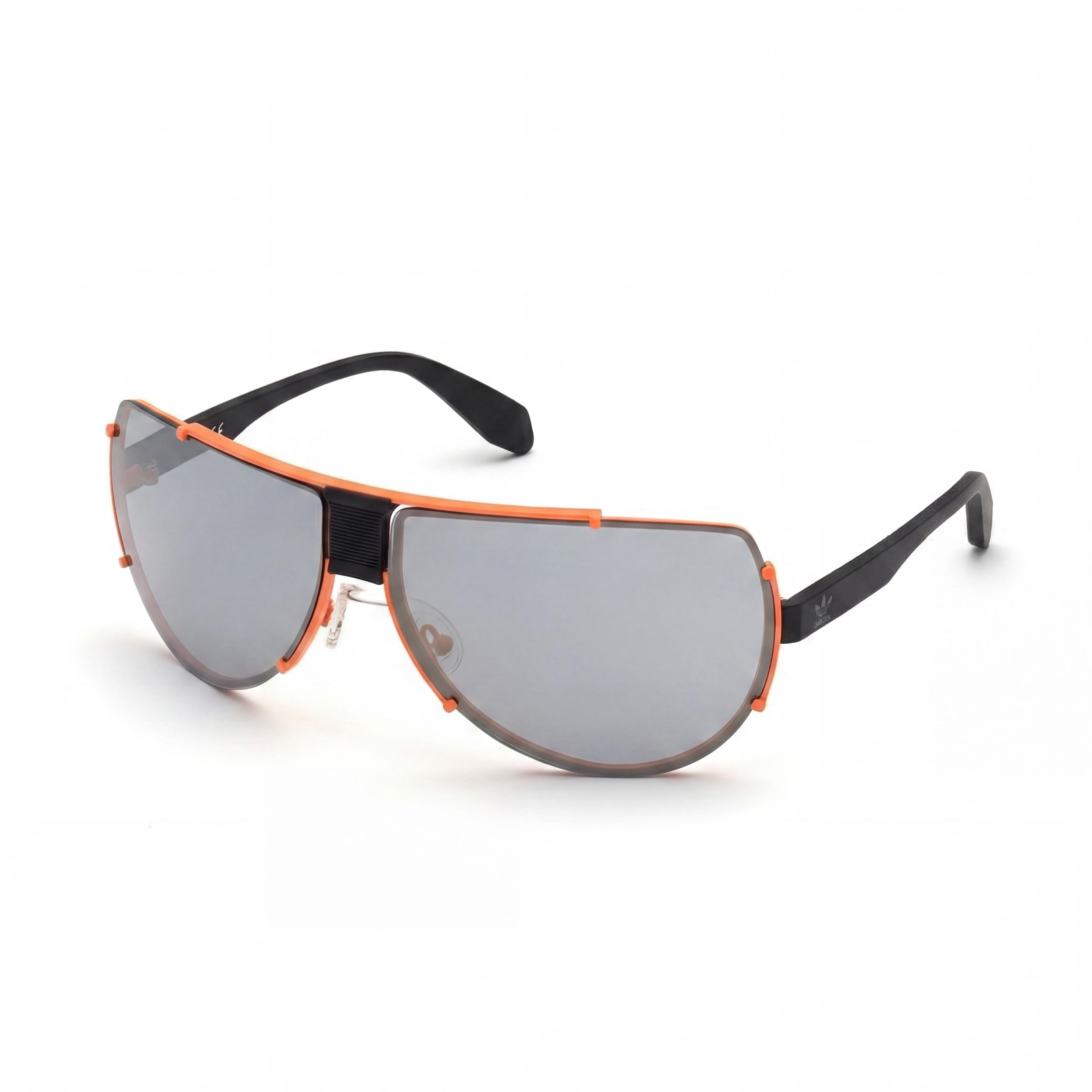 Adidas Contemporaneo Men's Metal Black Orange Frame Silver Smoke Mirrored Lens UV Protection 71mm, Photo 1