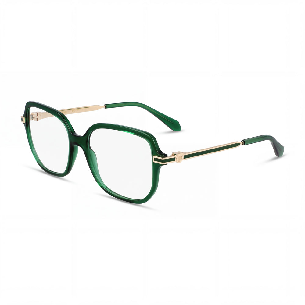 Ferragamo Sf3012 Women's Transparent Green Acetate Frame Eyeglasses, Lens 53mm, Bridge 16mm, Temple 140mm