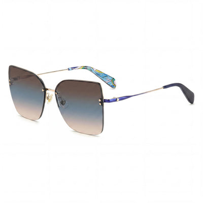 kate spade new york Ariella/G/S Women's Stainless Steel Gradient UV Sunglasses Gold Blue Brown Teal Blue Pink Shaded 58-15-140