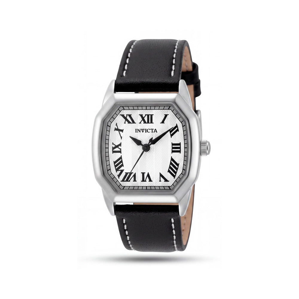 Reloj de Cuarzo Invicta Wildflower 48961 para Mujer, Caja de Acero Inoxidable Plateado, Correa de Cuero, 27mm