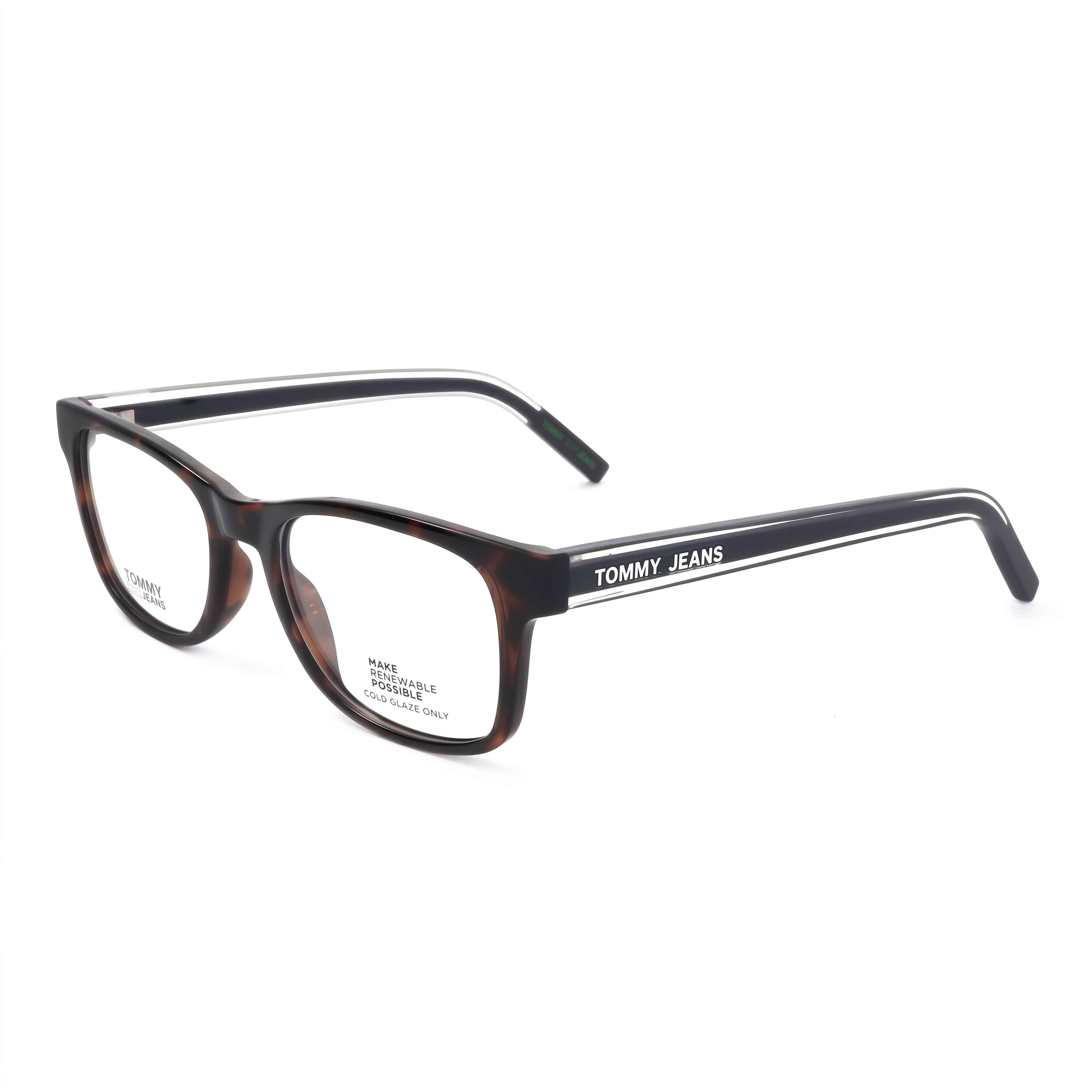 Tommy Hilfiger Modern Men's Eyewear with Injected Havana Frame & Non-polarised Polycarbonate Lenses, 52mm, Photo 1