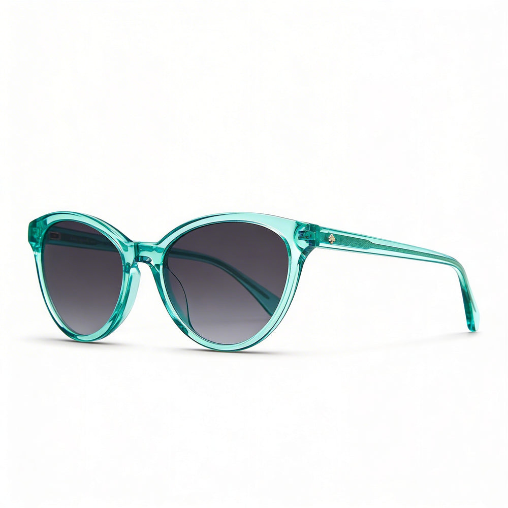 Gafas de sol Kate Spade New York Modern para mujer con montura de plástico turquesa, lente de policarbonato y protección UV 55 mm