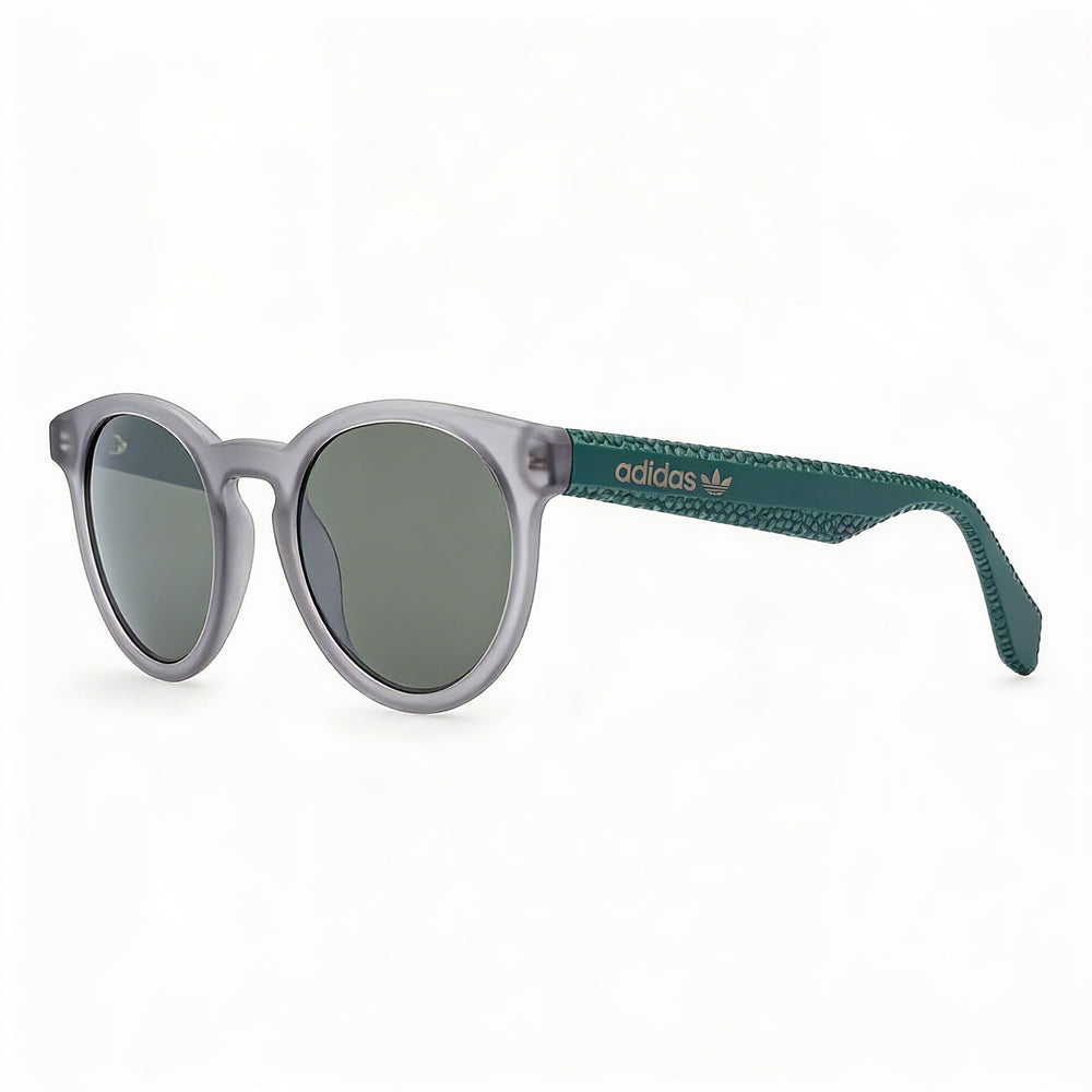 adidas Originals Classic Unisex Composite Grey Frame Green Mirror UV Protected Sunglasses 52mm Lens Width