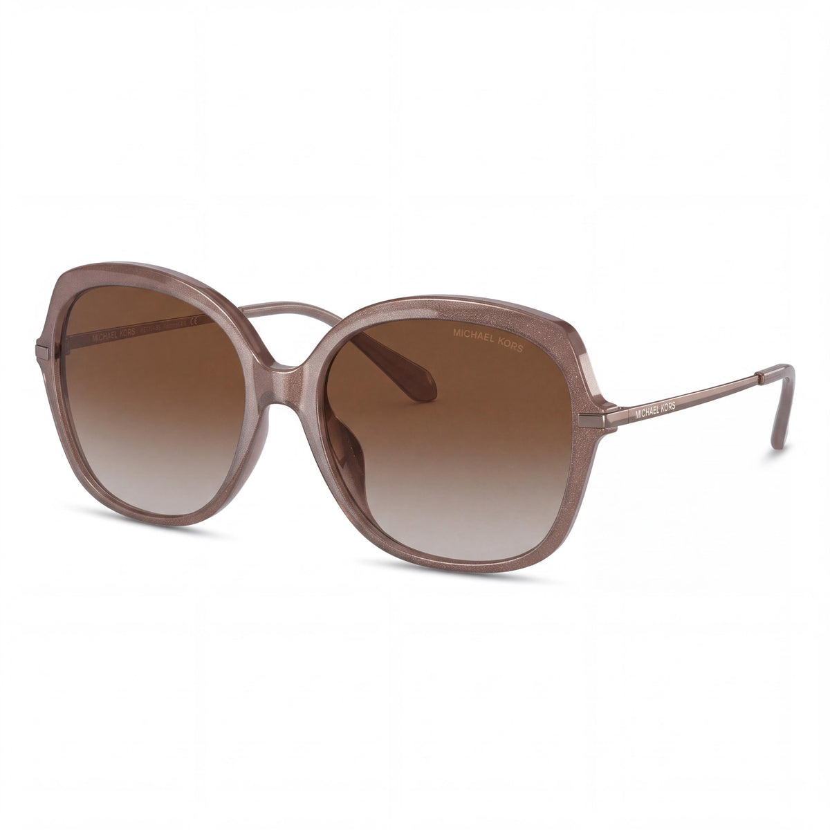 Michael Kors Mk2149u Women's Square Plastic Sunglasses Blush Camel Pearlized Smoke Brown Gradient 56mm UV Protected, Photo 1