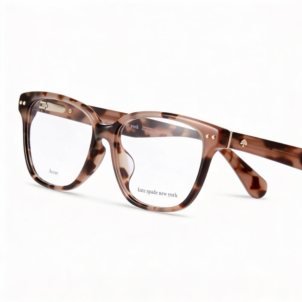 kate spade new york AURELIA / F Women's Rectangular Squared Dark Havana Plastic Frame Eyeglasses 53mm