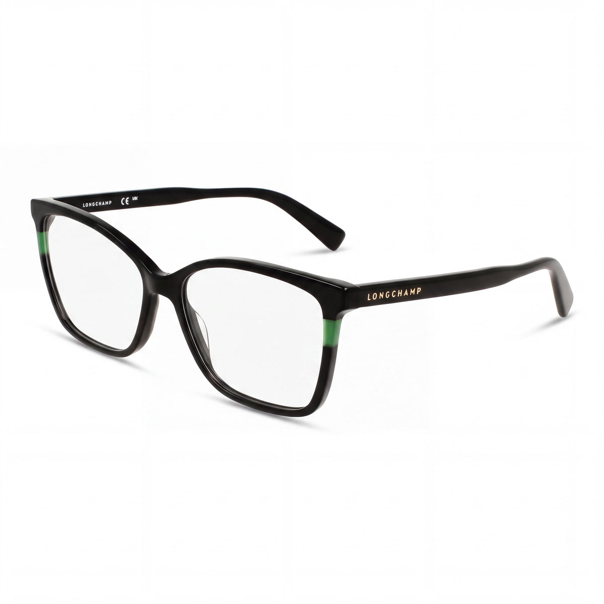 Longchamp Casual Women's Black Acetate Frame Plastic Lens Optical Eyeglasses 52-15-140, Photo 1