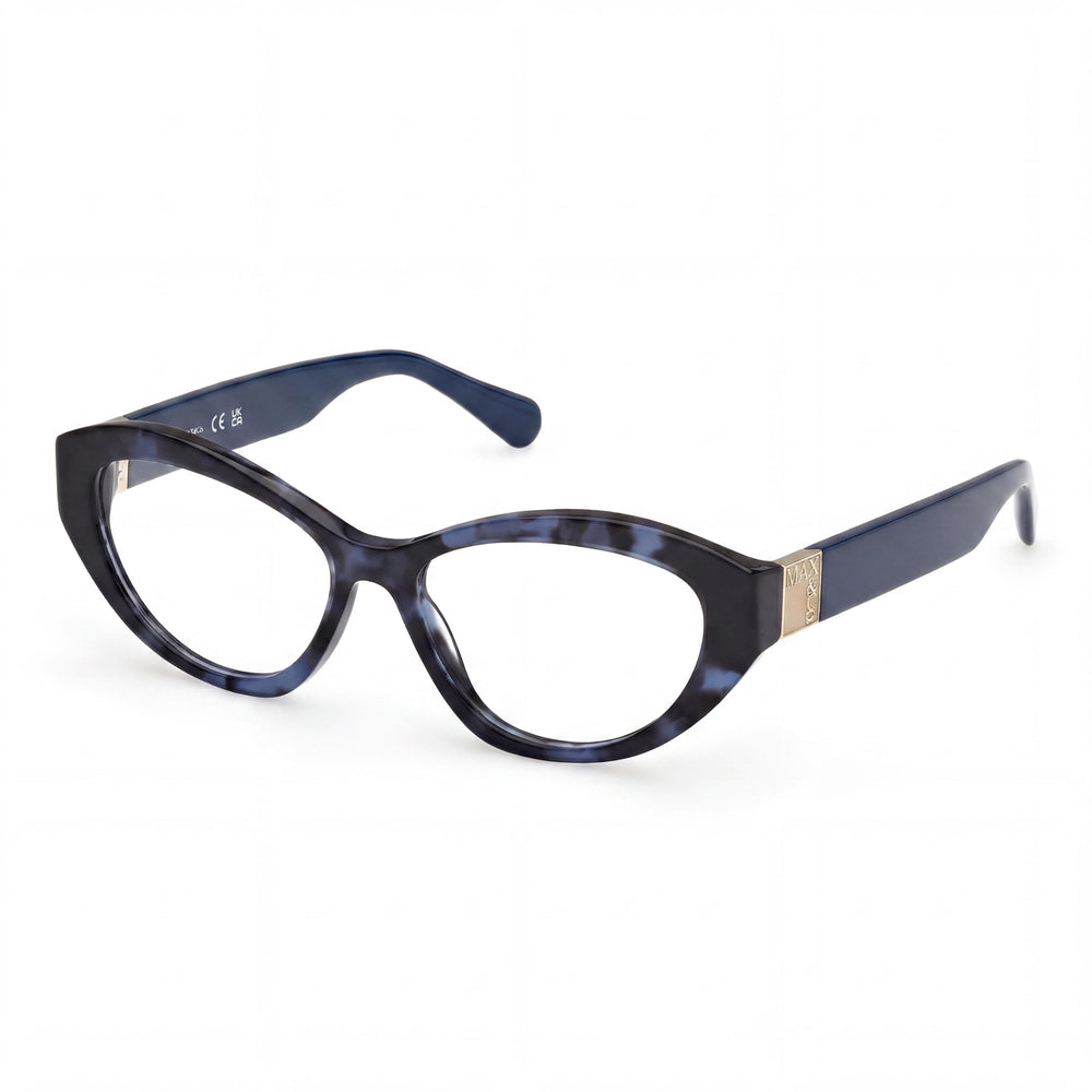 Max & Co. MODERNO Women's Eyeglasses featuring a Coloured Havana Acetate Frame with 53mm Lens Width