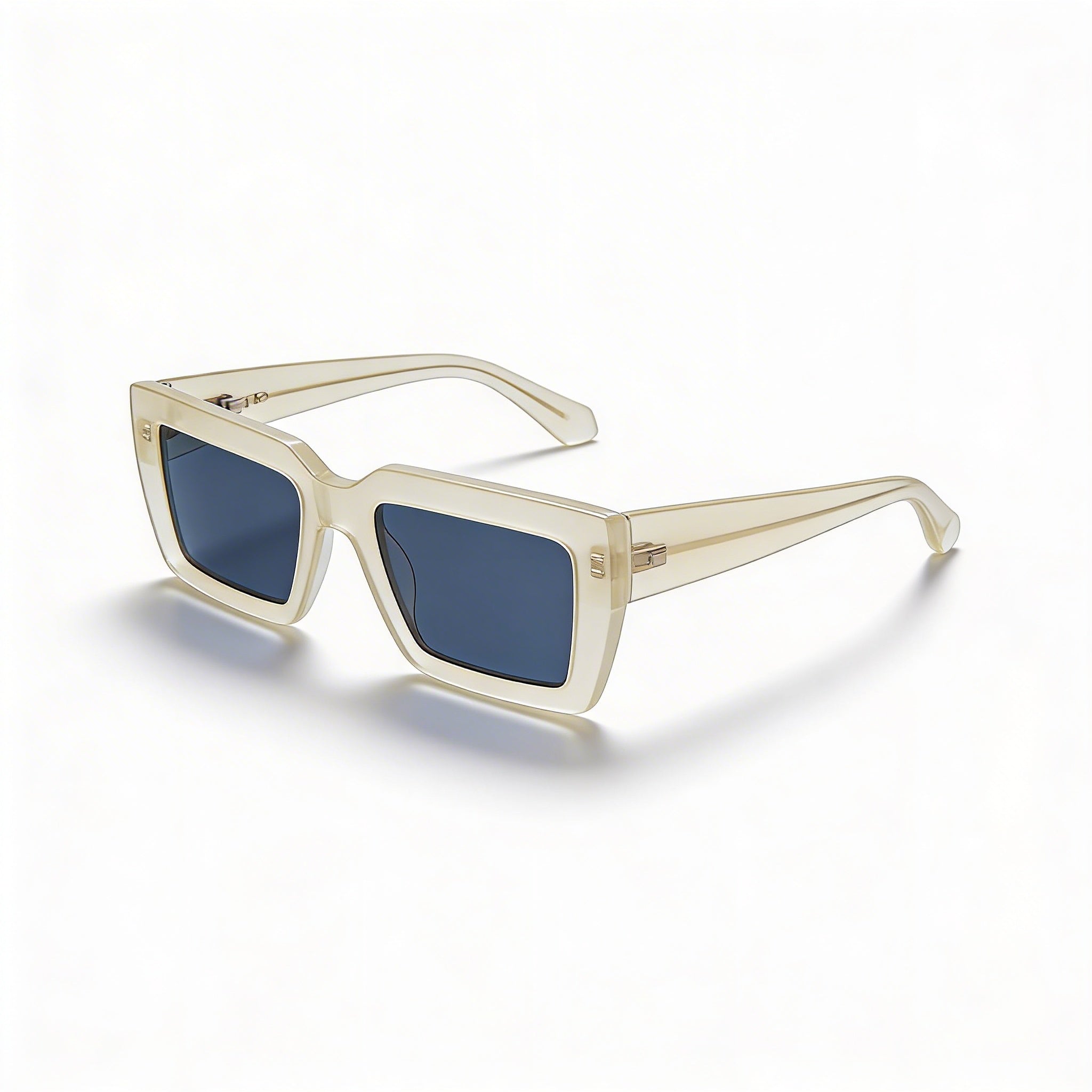 Gafas de sol Salvatore Ferragamo Modern para mujer de acetato, montura y lentes de color marfil opalino, 54 mm de ancho de lente, Photo 1