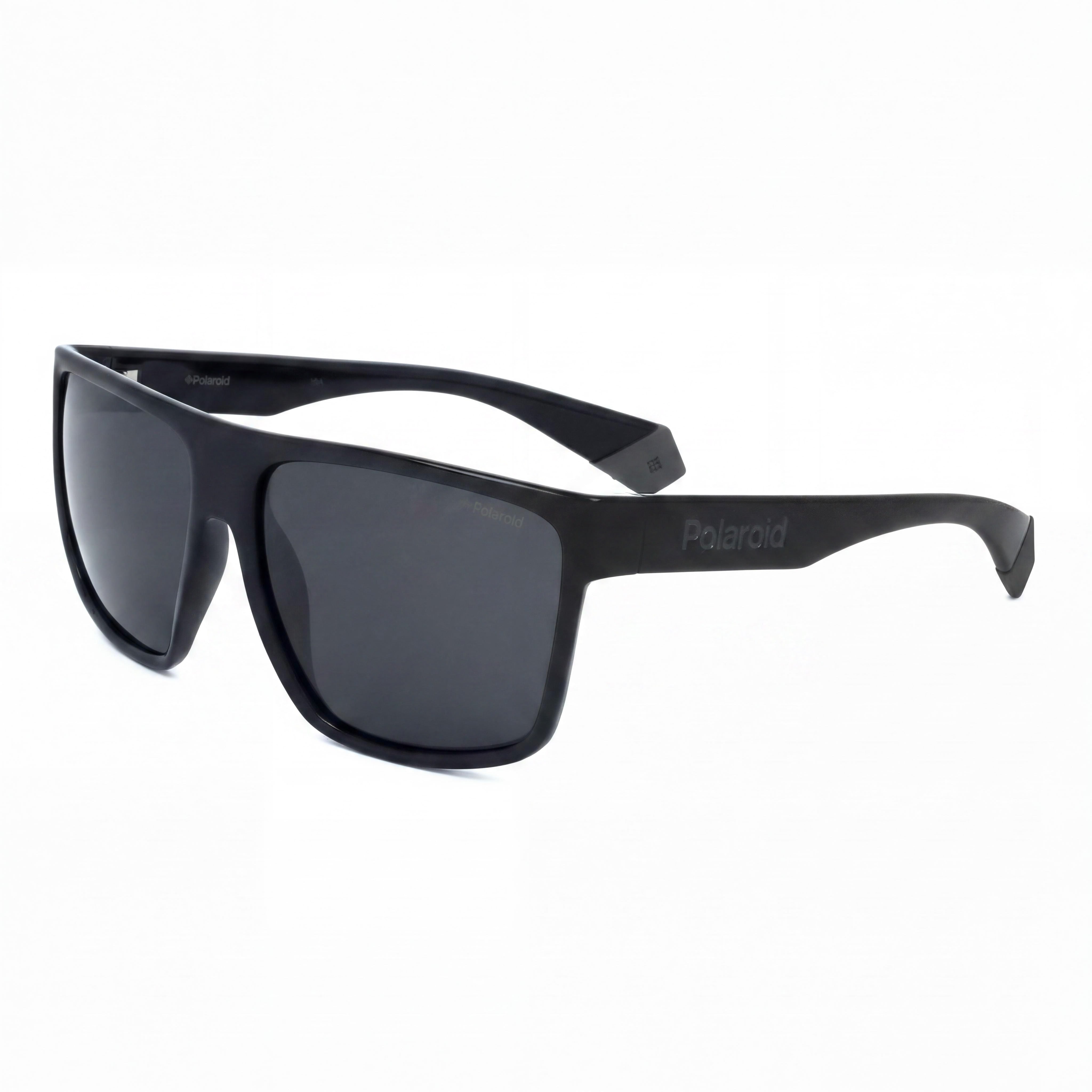 Polaroid Pld 6076/S Unisex Square Sunglasses with Black Polycarbonate Frame and Polarized Grey UV Lenses 60mm, Photo 1