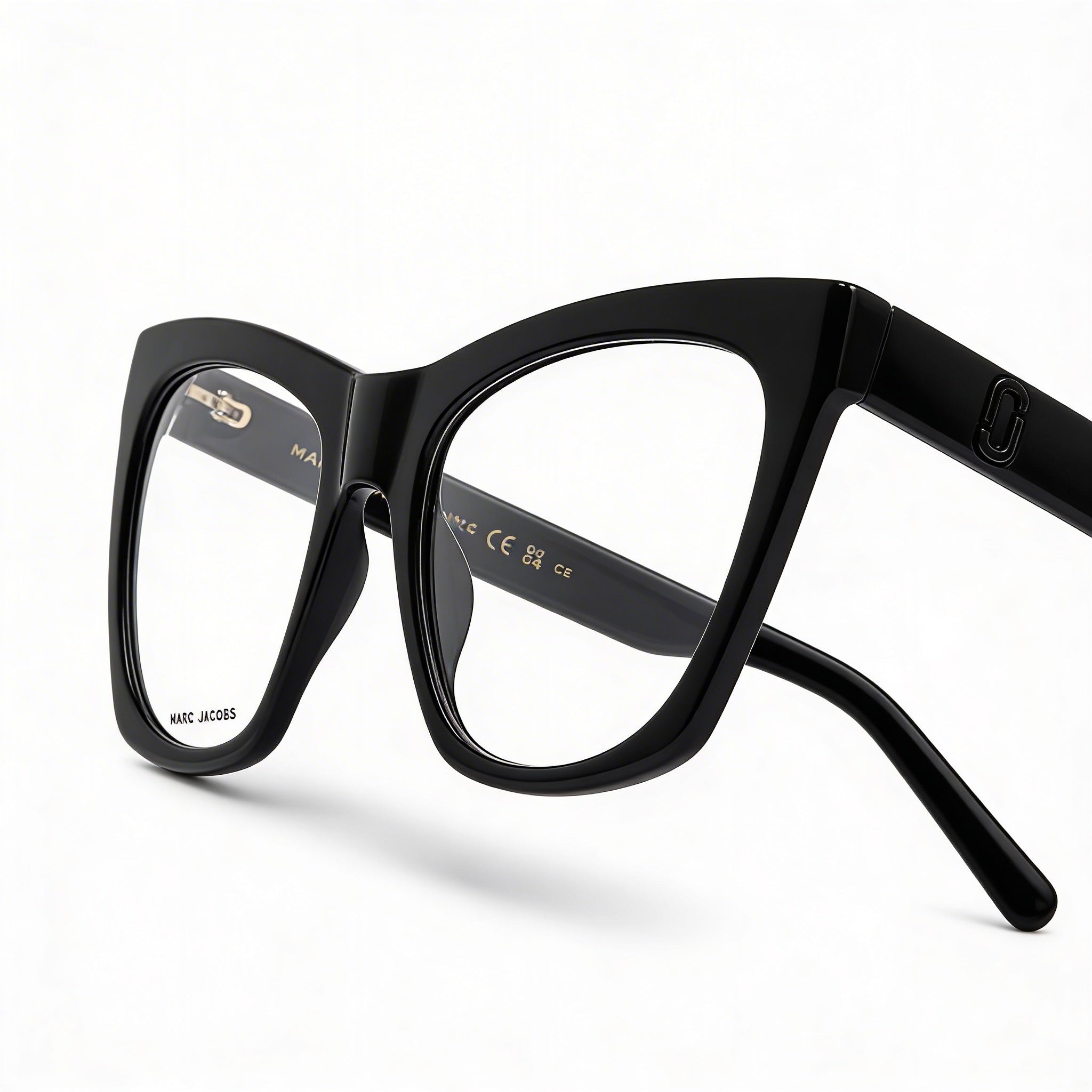Gafas de sol unisex clásicas Marc Jacobs con montura de celulosa negra y lentes de policarbonato negro no polarizadas (ancho de lente de 53 mm), Photo 1