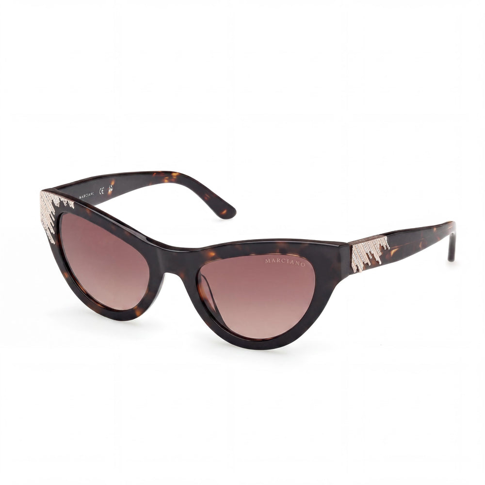 GUESS by Marciano Gm00025 Unisex Dark Havana Plastic Frame Brown Non-Polarized Lens Eyewear 53-21-140