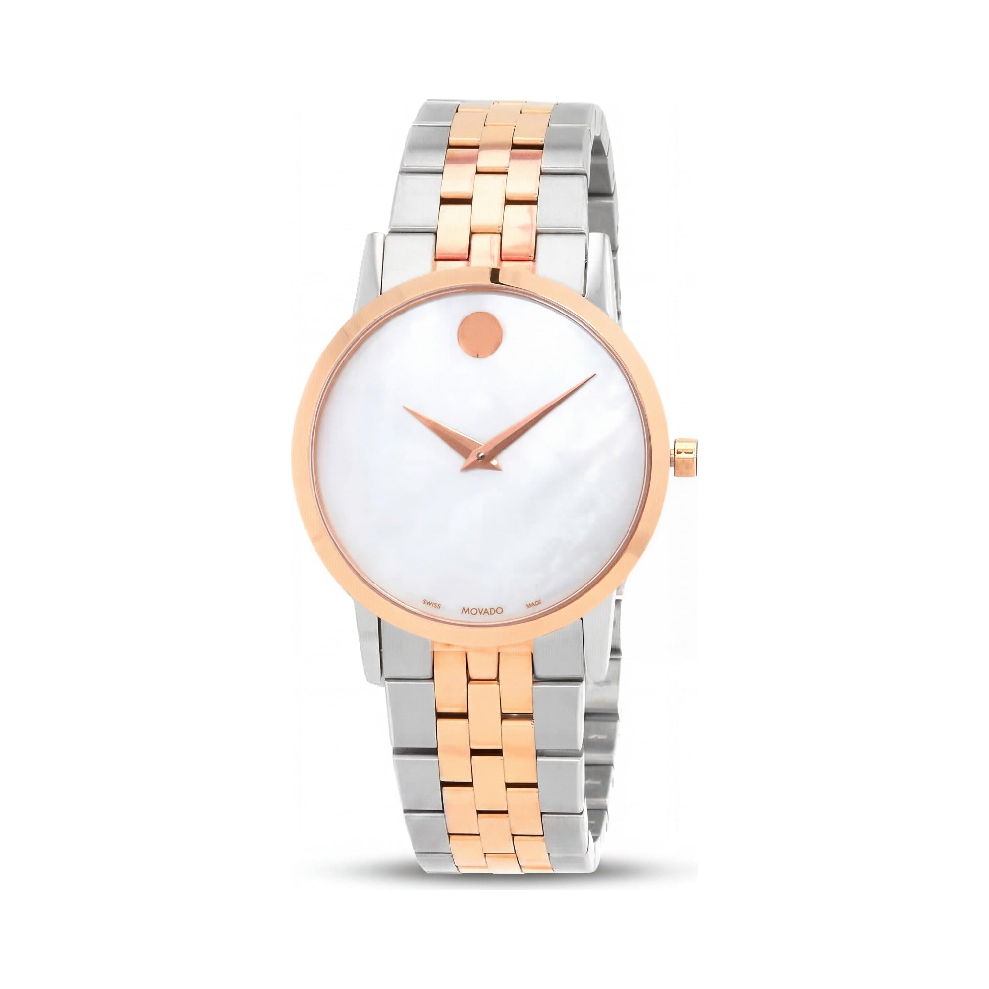 Reloj Movado Museum Classic para mujer, de acero inoxidable, bicolor, plateado y dorado rosa, con bisel de 33 mm., Photo 1
