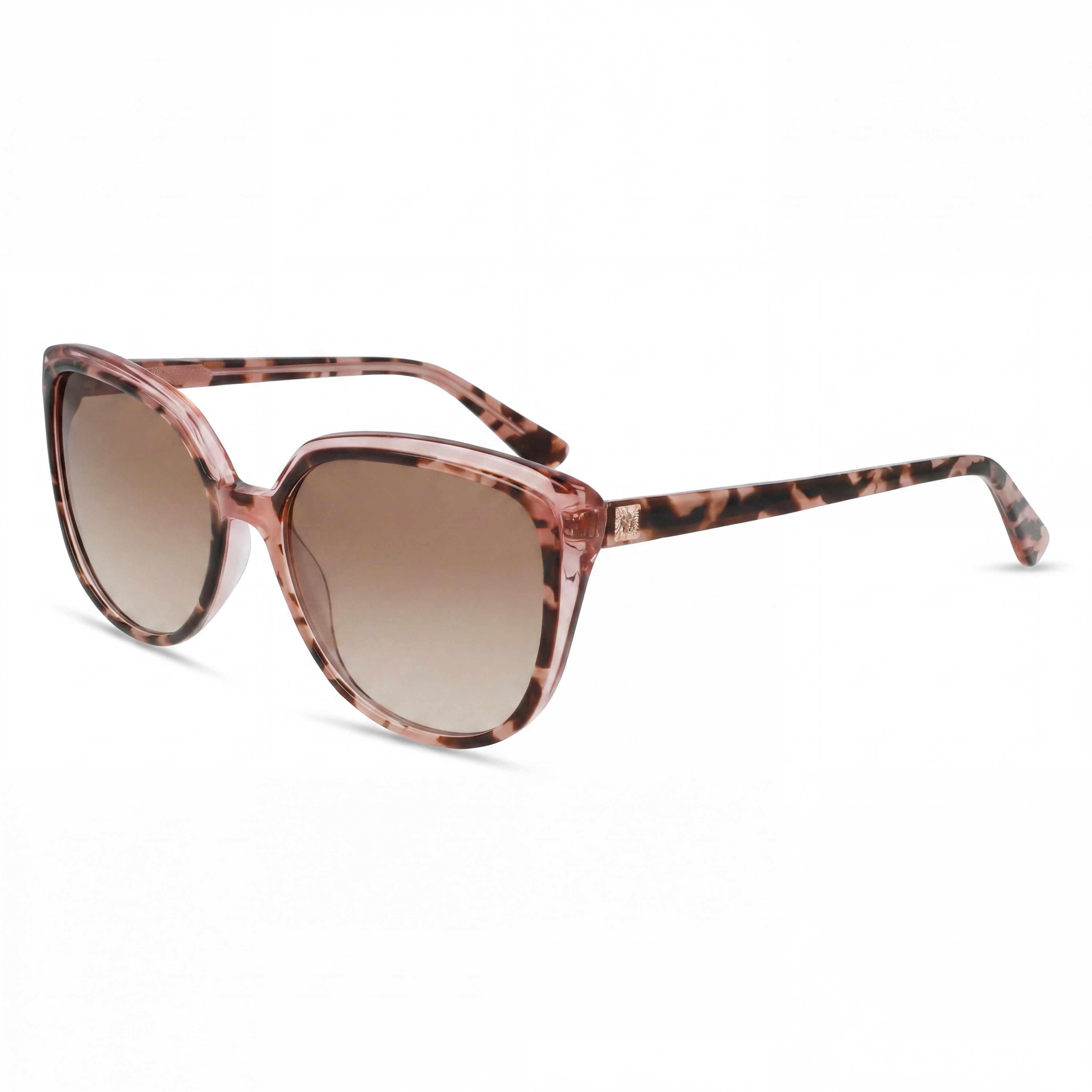 Anne Klein Ak7077 Women's Blush Tortoise Cat-Eye Sunglasses with UV Protection, Brown Gradient Lenses, 54mm, Photo 1
