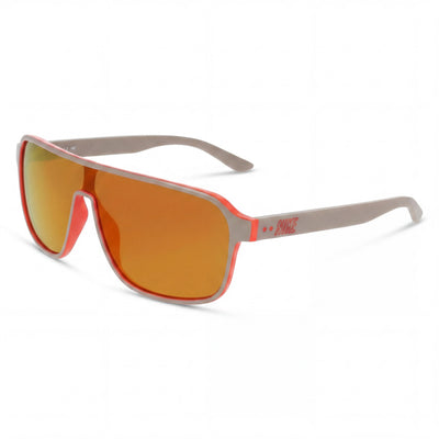 Nike Vintage Flyer Mirrored Unisex Sunglasses, College Grey Orange Flash Plastic Frame, Brown Orange Mirror Lenses, 100% UV, 64mm