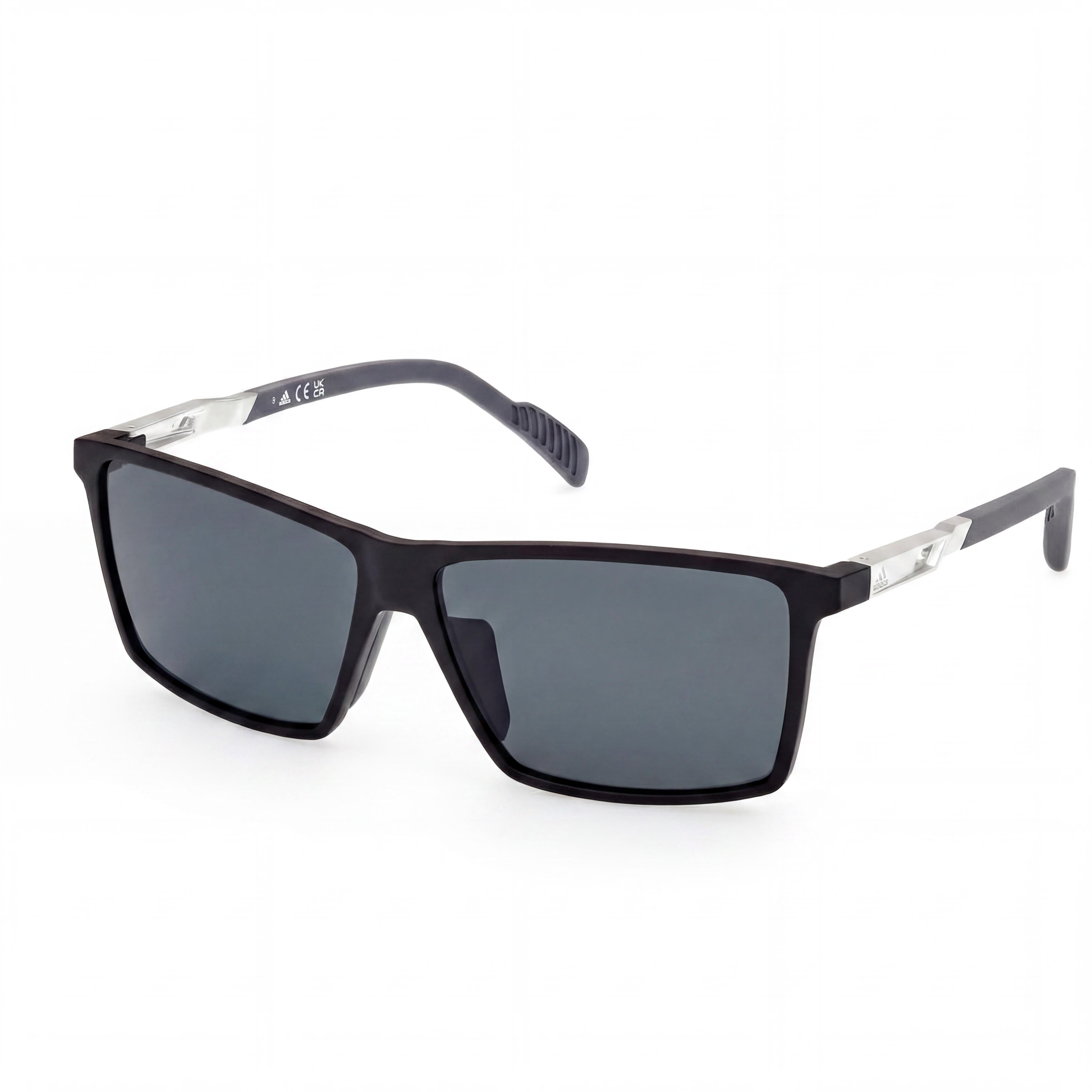 Gafas de sol deportivas Adidas Comtemporary para hombre con montura negra mate, lentes de policarbonato y patillas de 135 mm., Photo 1