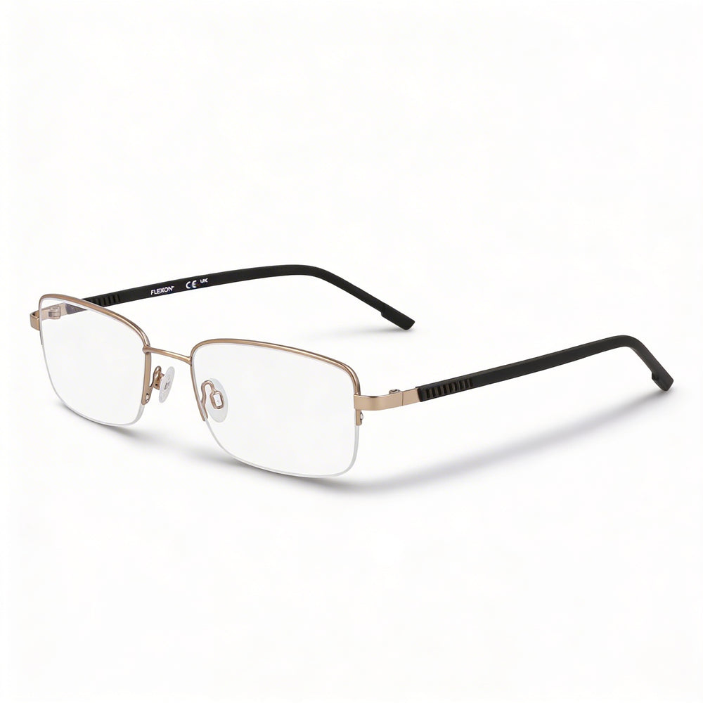 Montura de Gafas Flexon H6079 de Acetato de Montura Completa para Hombre en Taupe Satinado, Ancho de Lente 52mm
