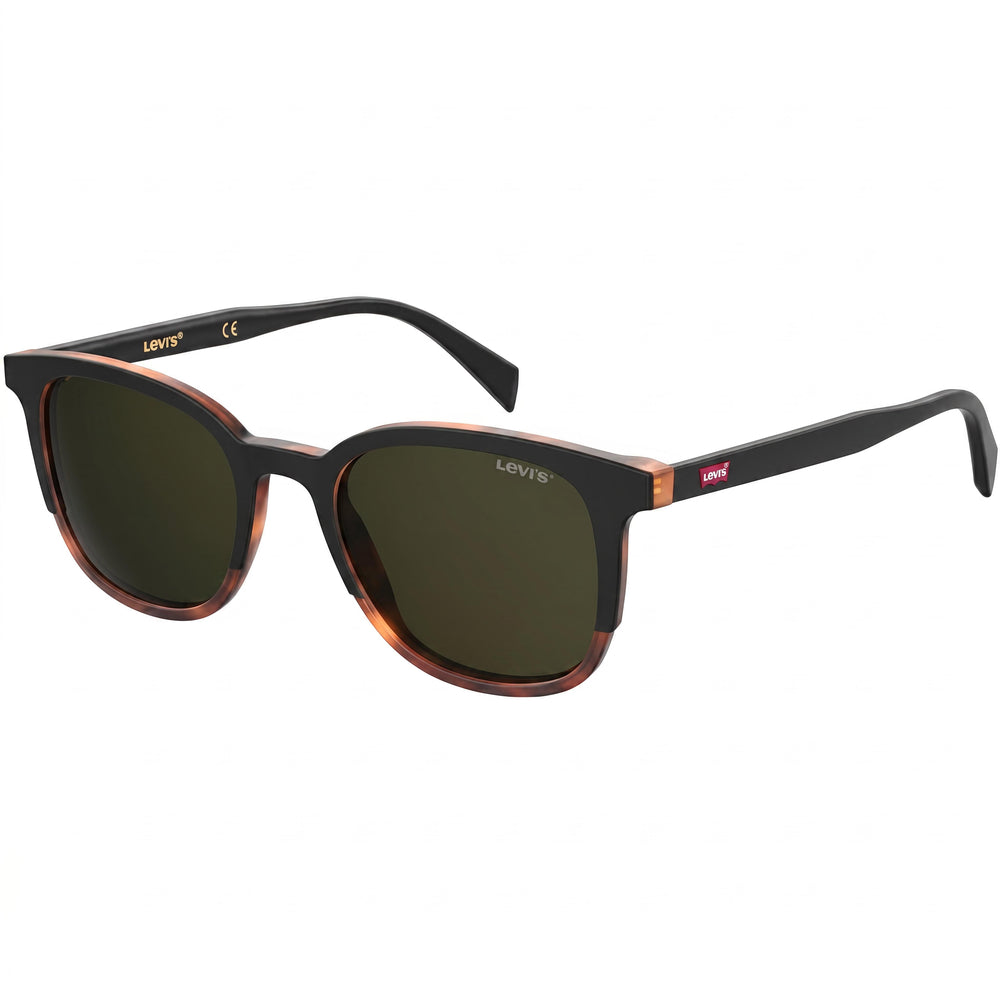 Gafas de sol Levi's Modern para hombre, color negro Havana, de poliamida ecológica y con protección UV, 52-20-145