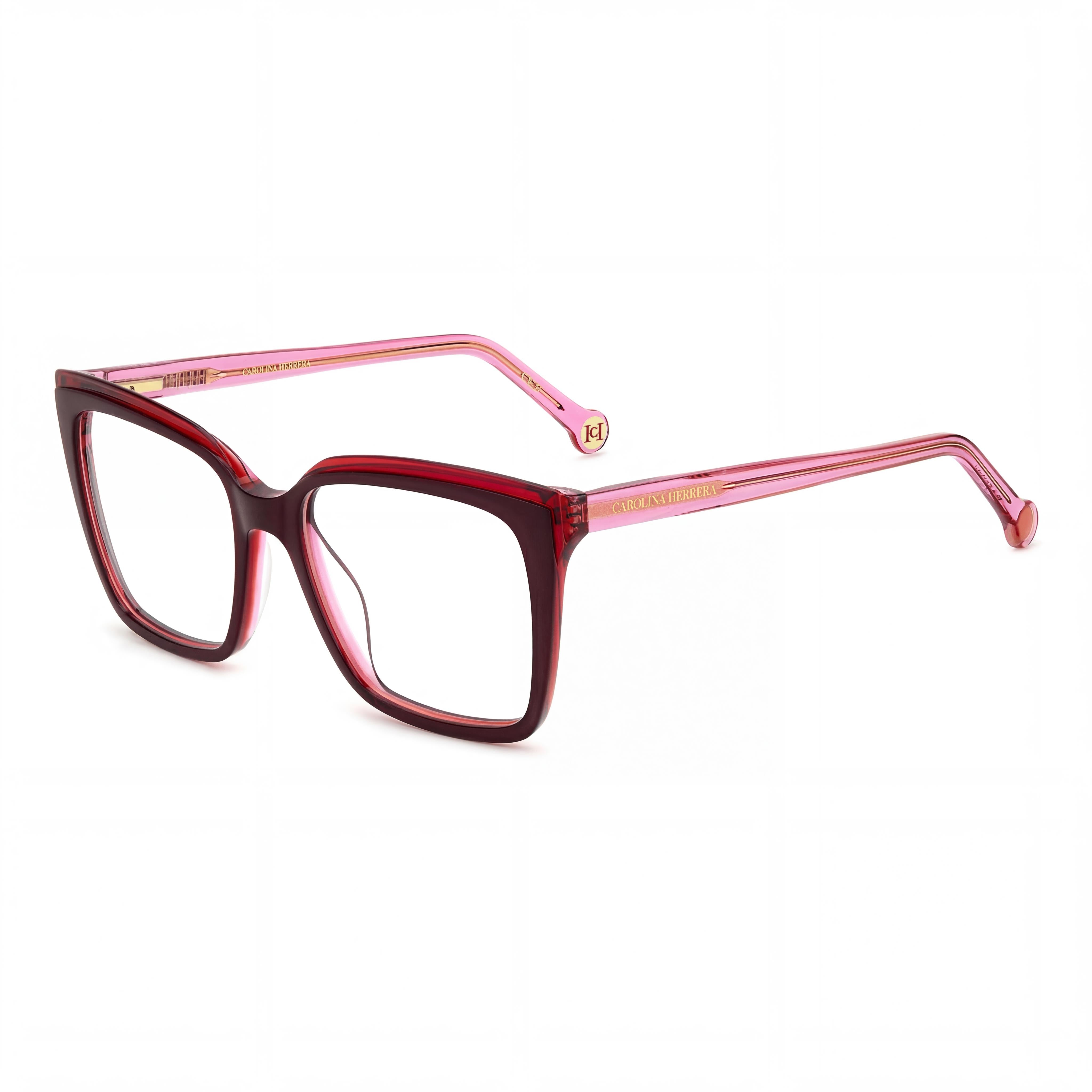 Carolina Herrera Her 0251/G Women's Plastic Frame Burgundy Pink Non-Polarized Sunglasses 53mm, Photo 1