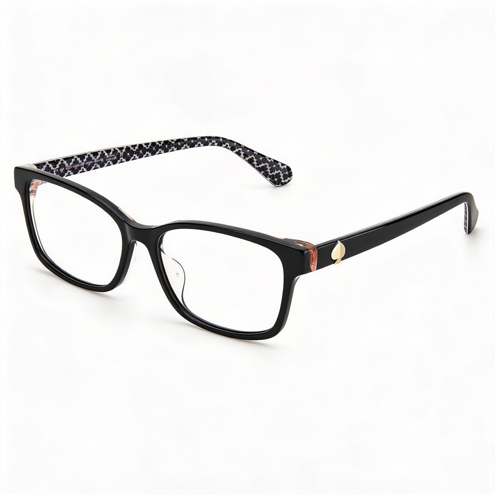 Gafas Ópticas Rectangulares de Acetato para Mujer Kate Spade New York, Negro Rosa 53-16-145 mm