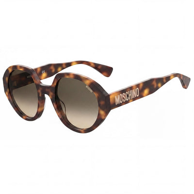 Moschino Casual Women's Acetate Frame Polycarbonate Lens Havana UV Protected Non-Polarized Sunglasses 53mm