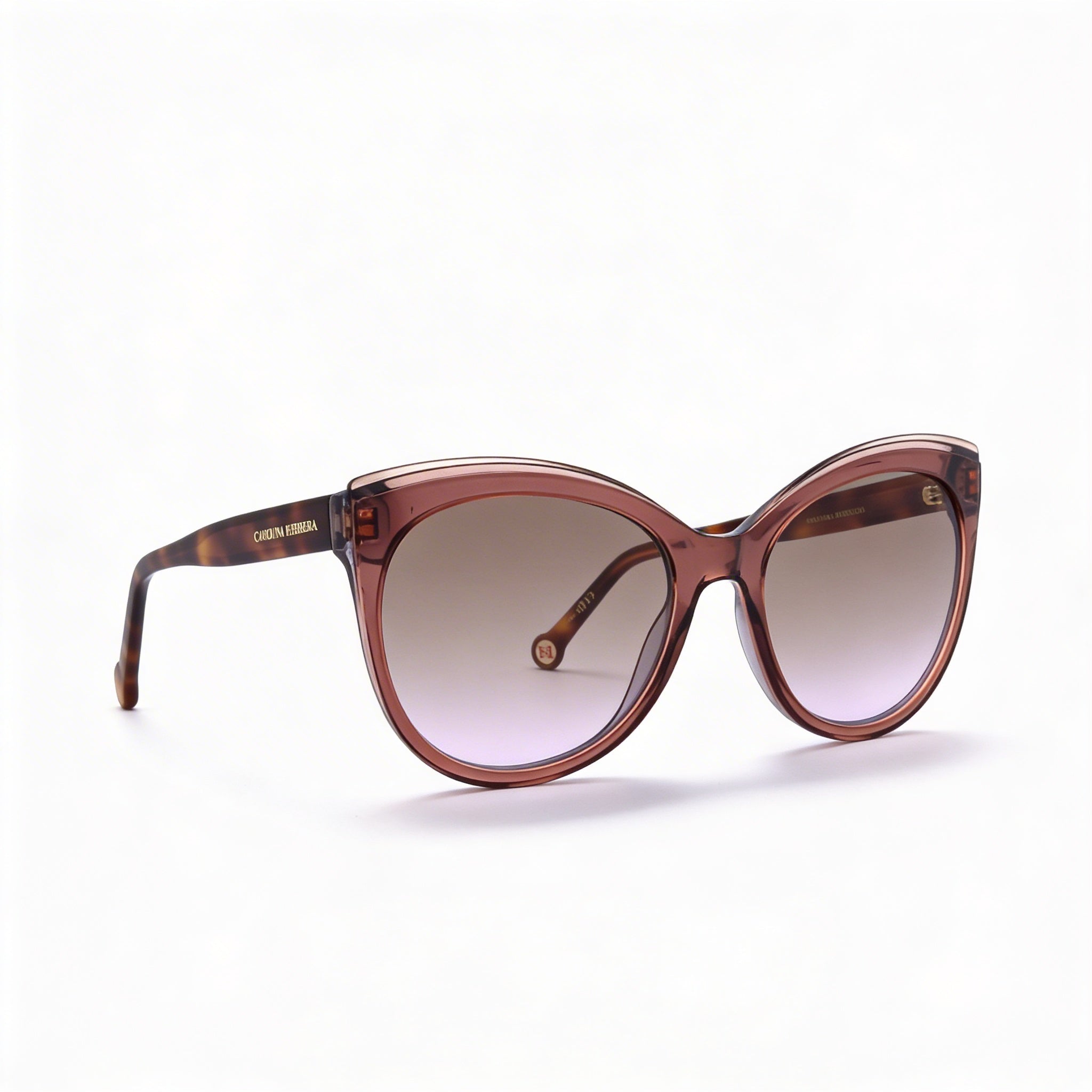 Gafas de sol ligeras de acetato con montura marrón grisácea para mujer Carolina Herrera Essential, aptas para lentes graduadas, 57 mm, Photo 2