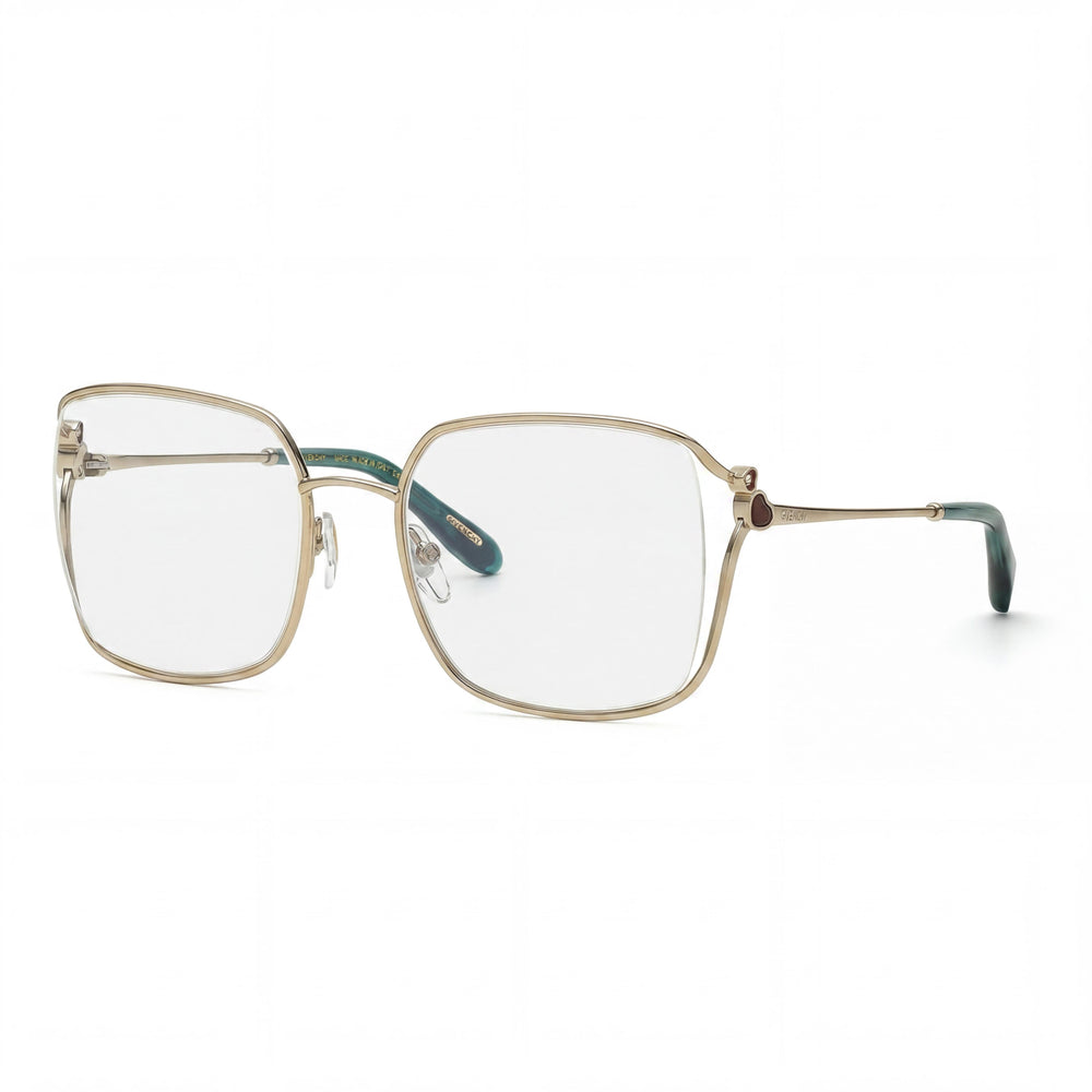 Chopard Casual Women's Metal Eyeglasses with Polycarbonate Non- Lenses, Shiny Light Gold, 53mm