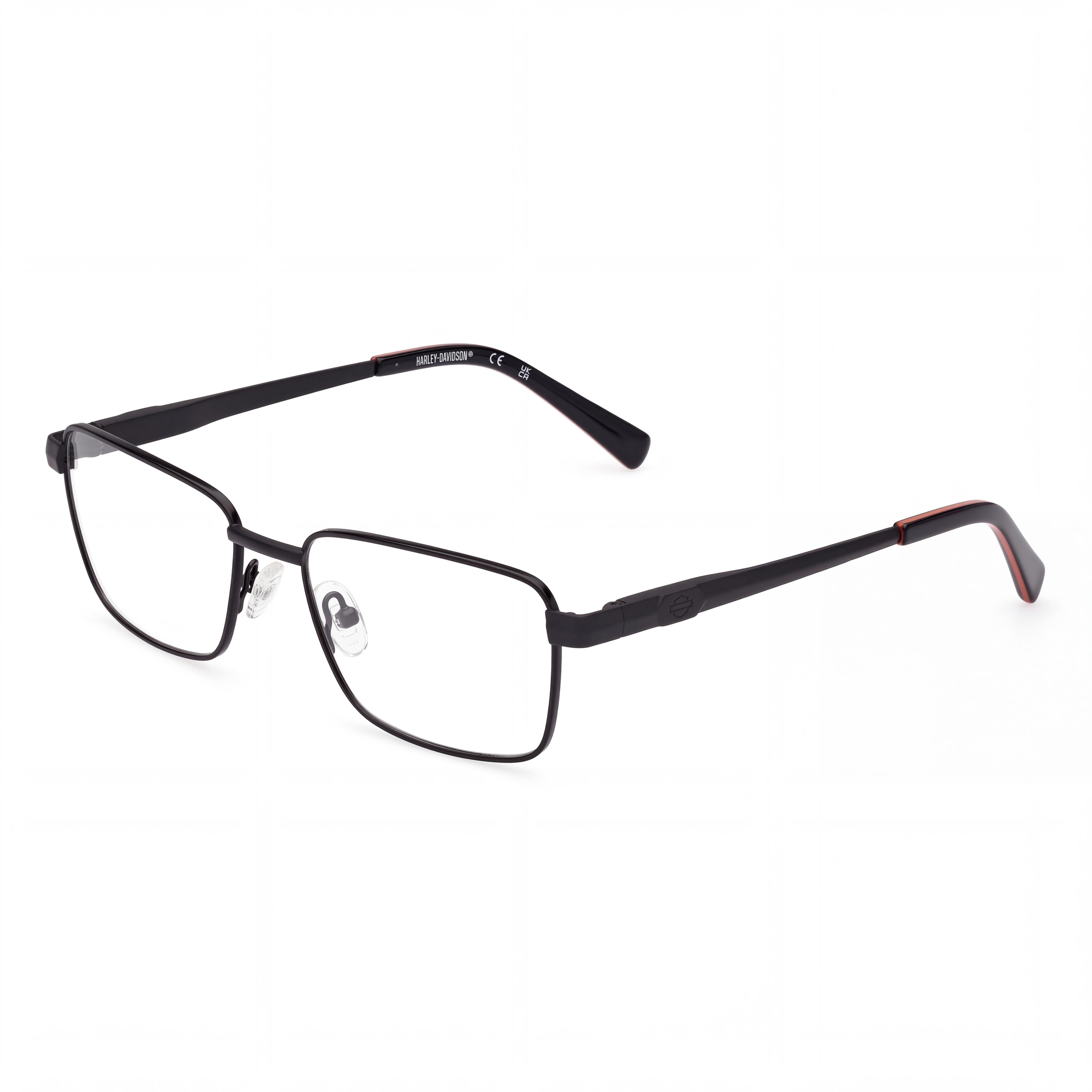 Gafas de sol clásicas Harley-Davidson para hombre, montura completa de metal, color negro brillante, lentes multicolor de 53 mm, Photo 1
