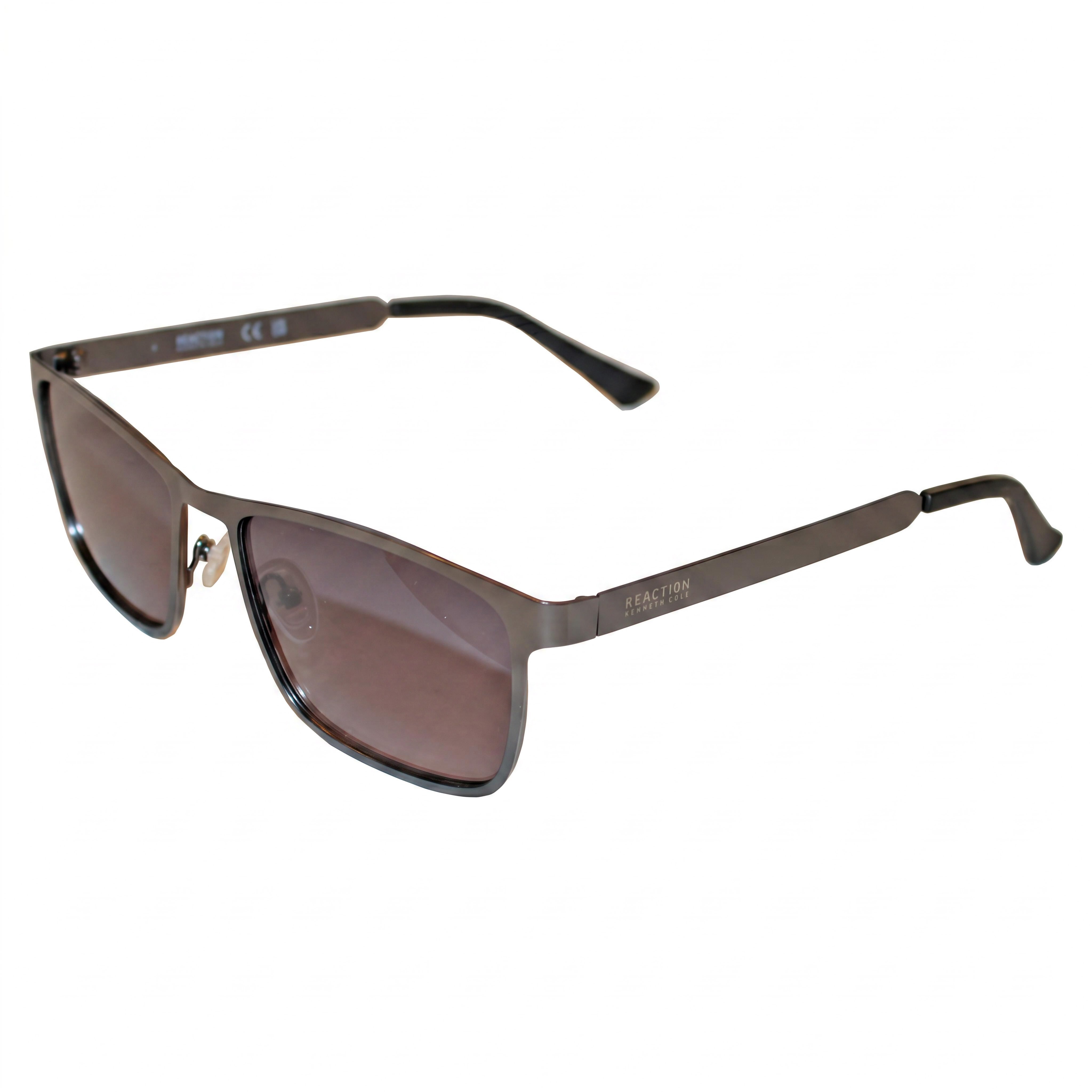 Kenneth Cole Athletic Men's Matte Gunmetal Metal Frame Sunglasses with Gradient Smoke Non-Polarized Lenses 100% UV Protection 57mm, Photo 1